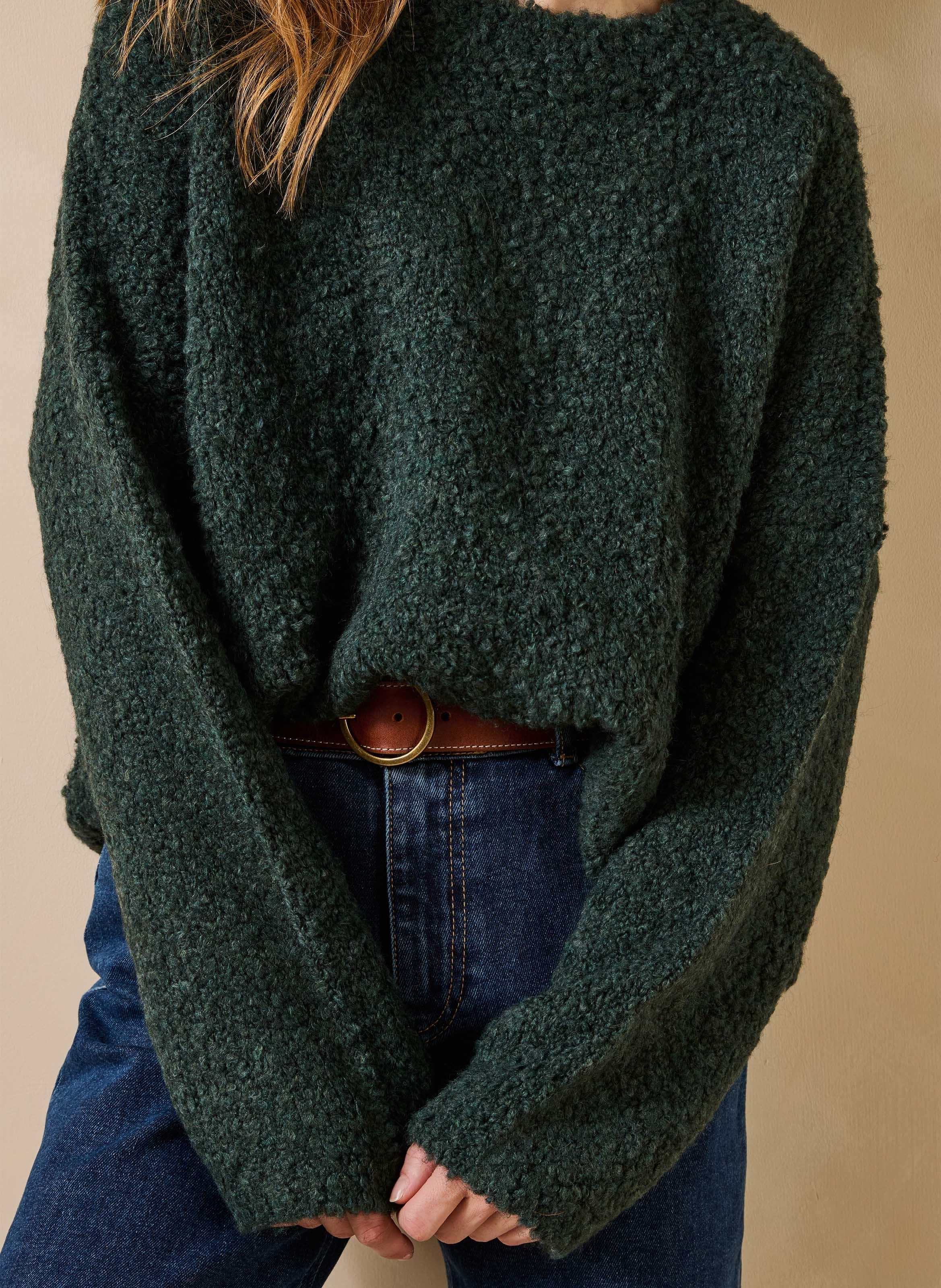 Oversized trui van wolmix LA FEE MARABOUTEE Groen