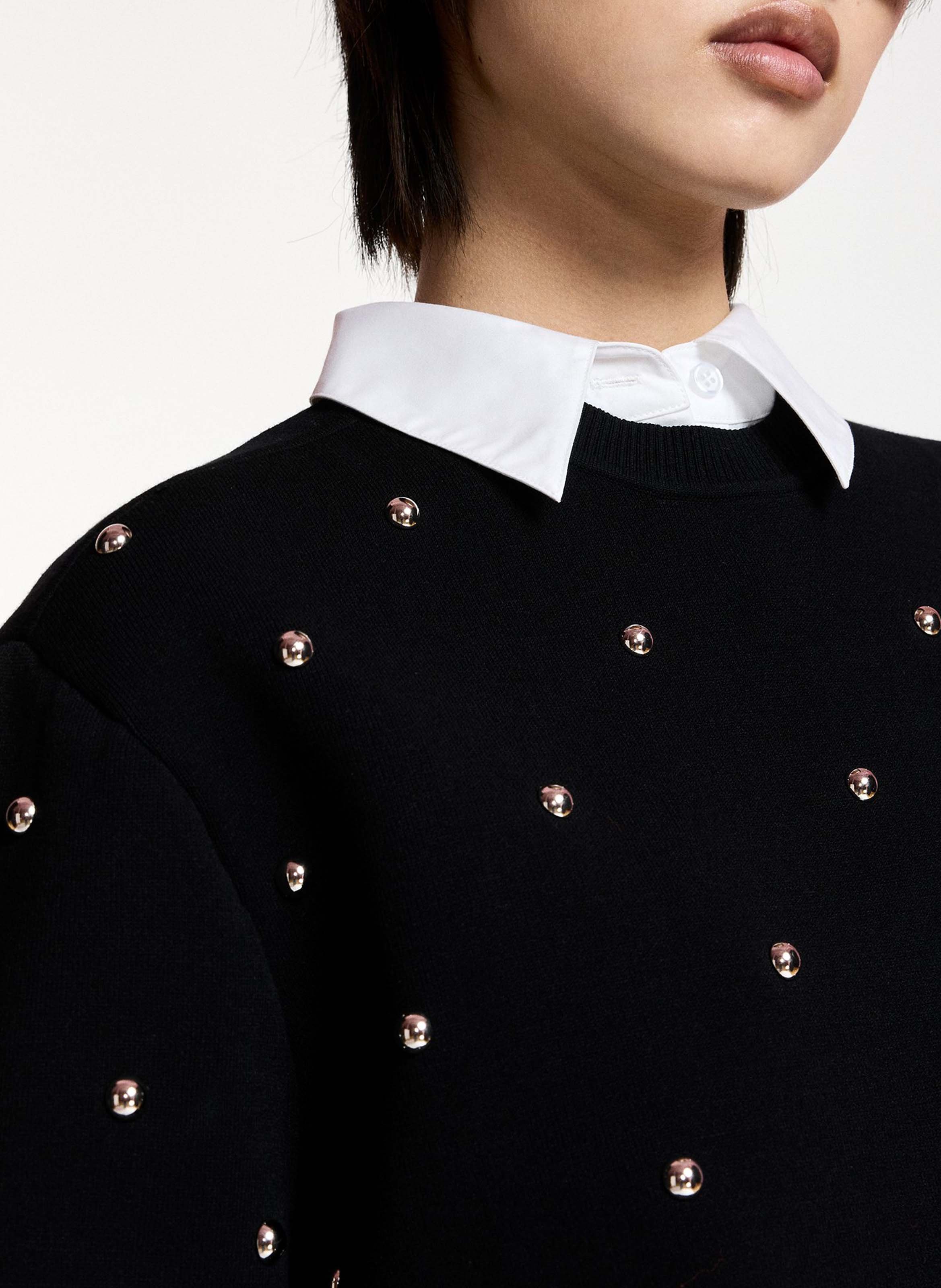 Pull col rond klou ESSENTIEL ANTWERP Noir