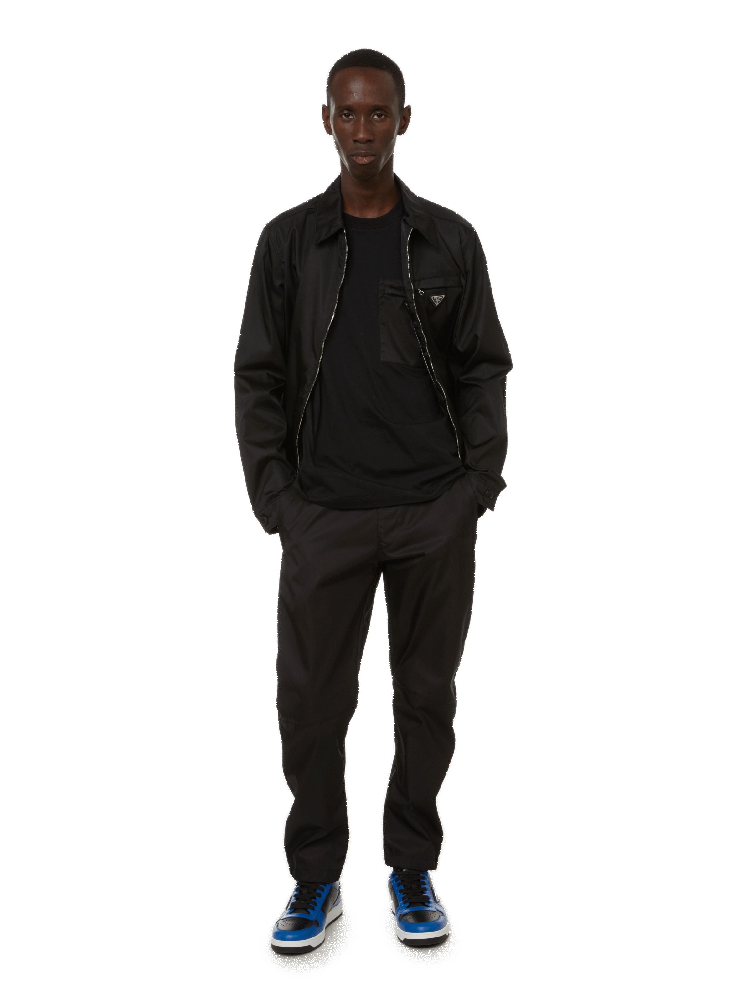 Plain cotton T-shirt PRADA Black