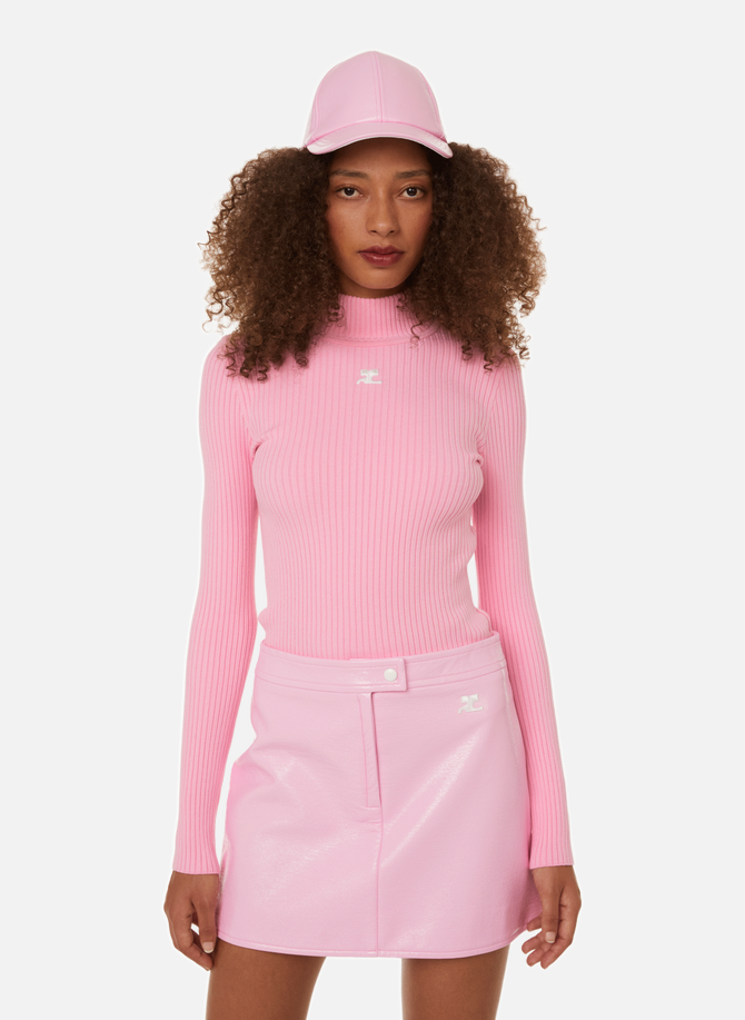 COURRÈGES ribbed high-neck reissue sweater