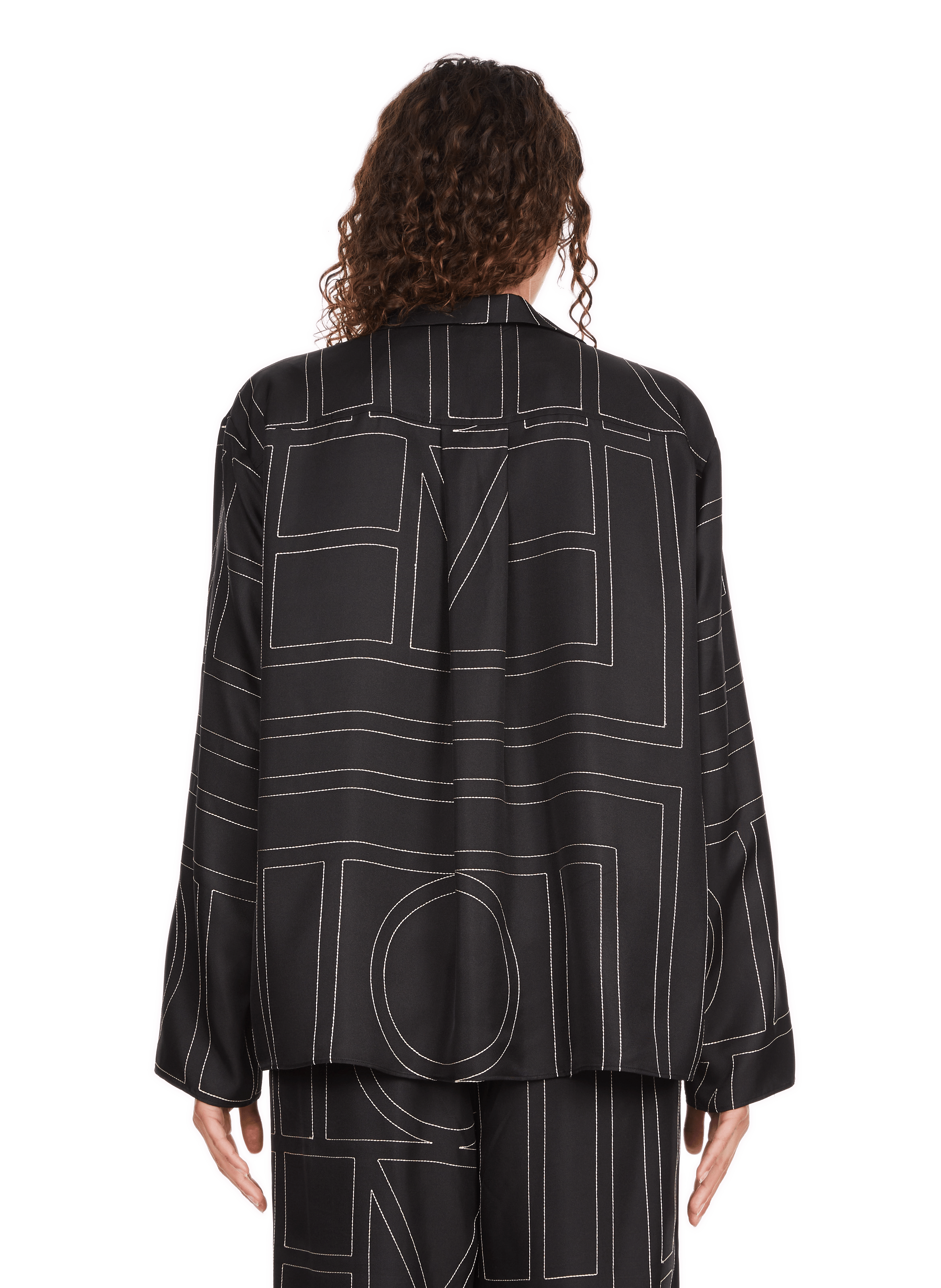 Chemise en soie TOTEME Noir