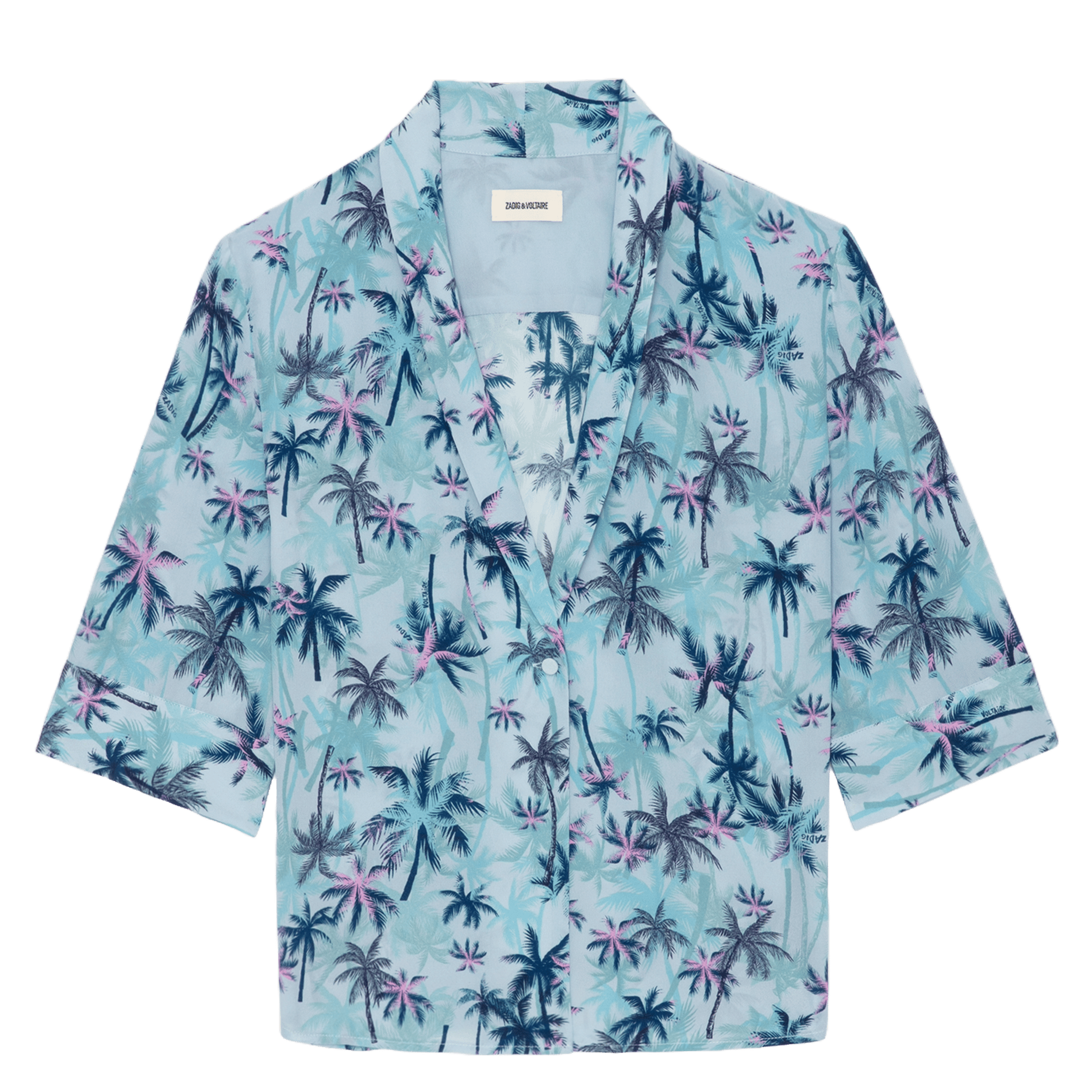 Chemise col v en soie telmos ZADIG&VOLTAIRE Bleu