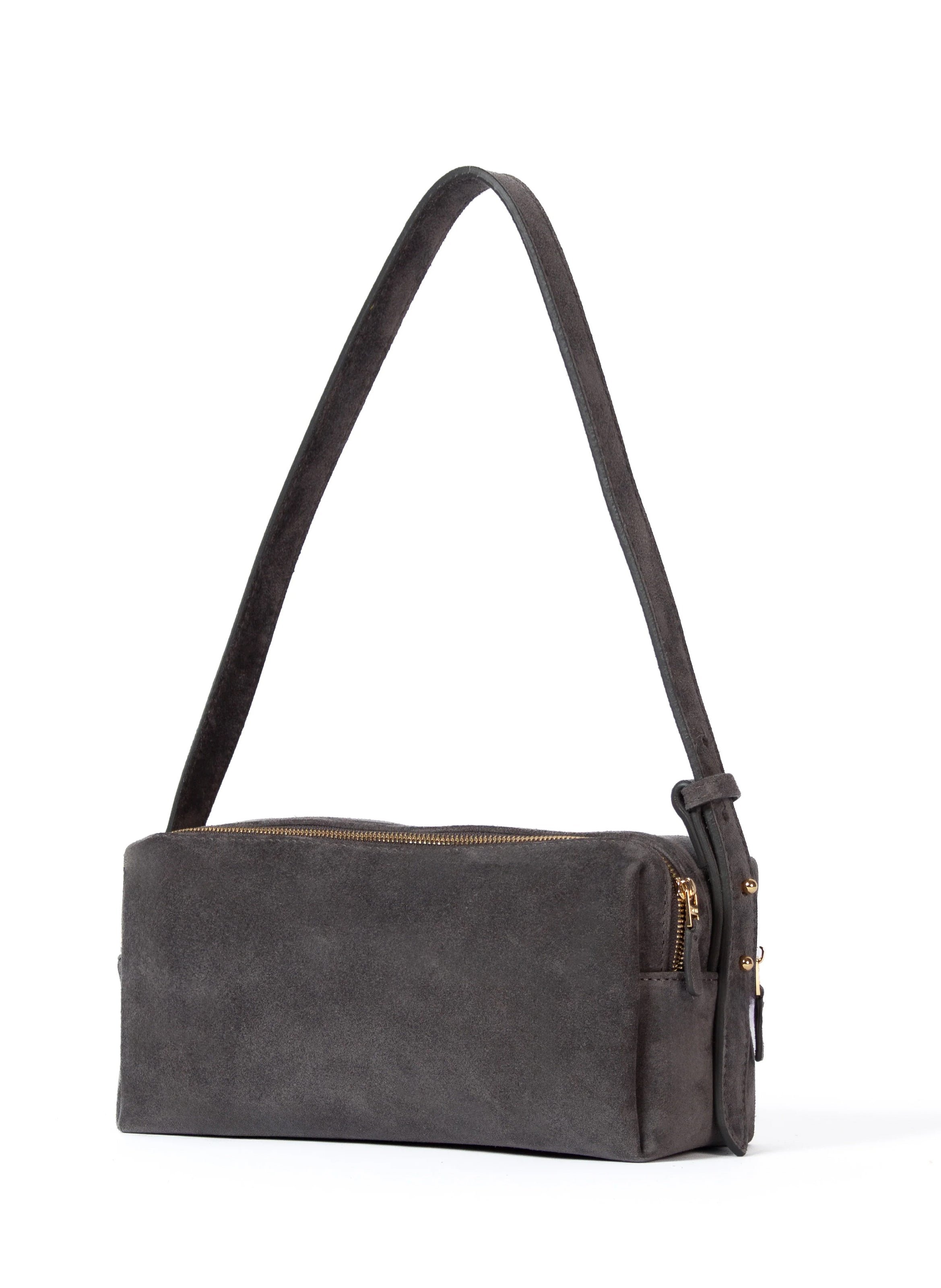 Sac trousse en daim ELLEME Gris