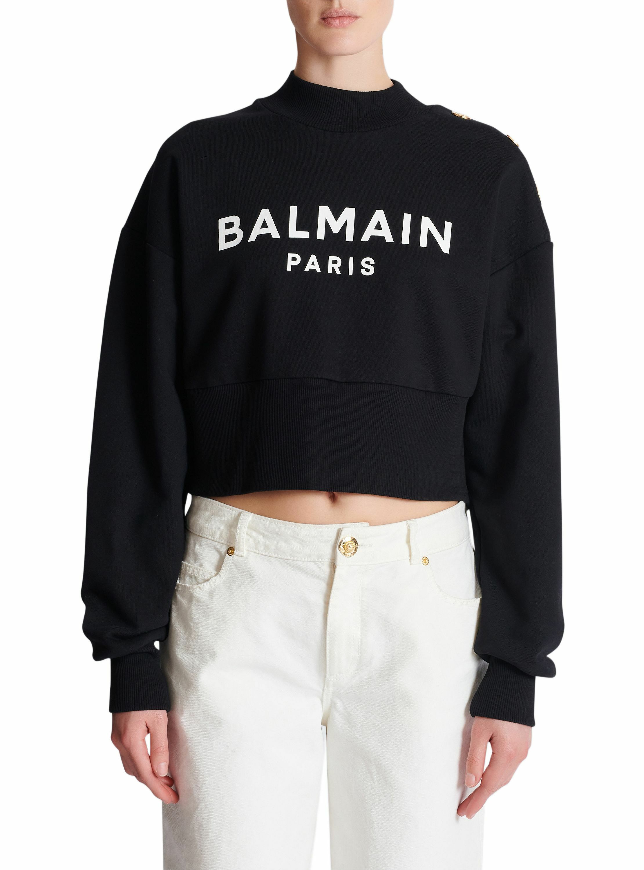 Sweatshirt imprimé balmain paris BALMAIN Noir