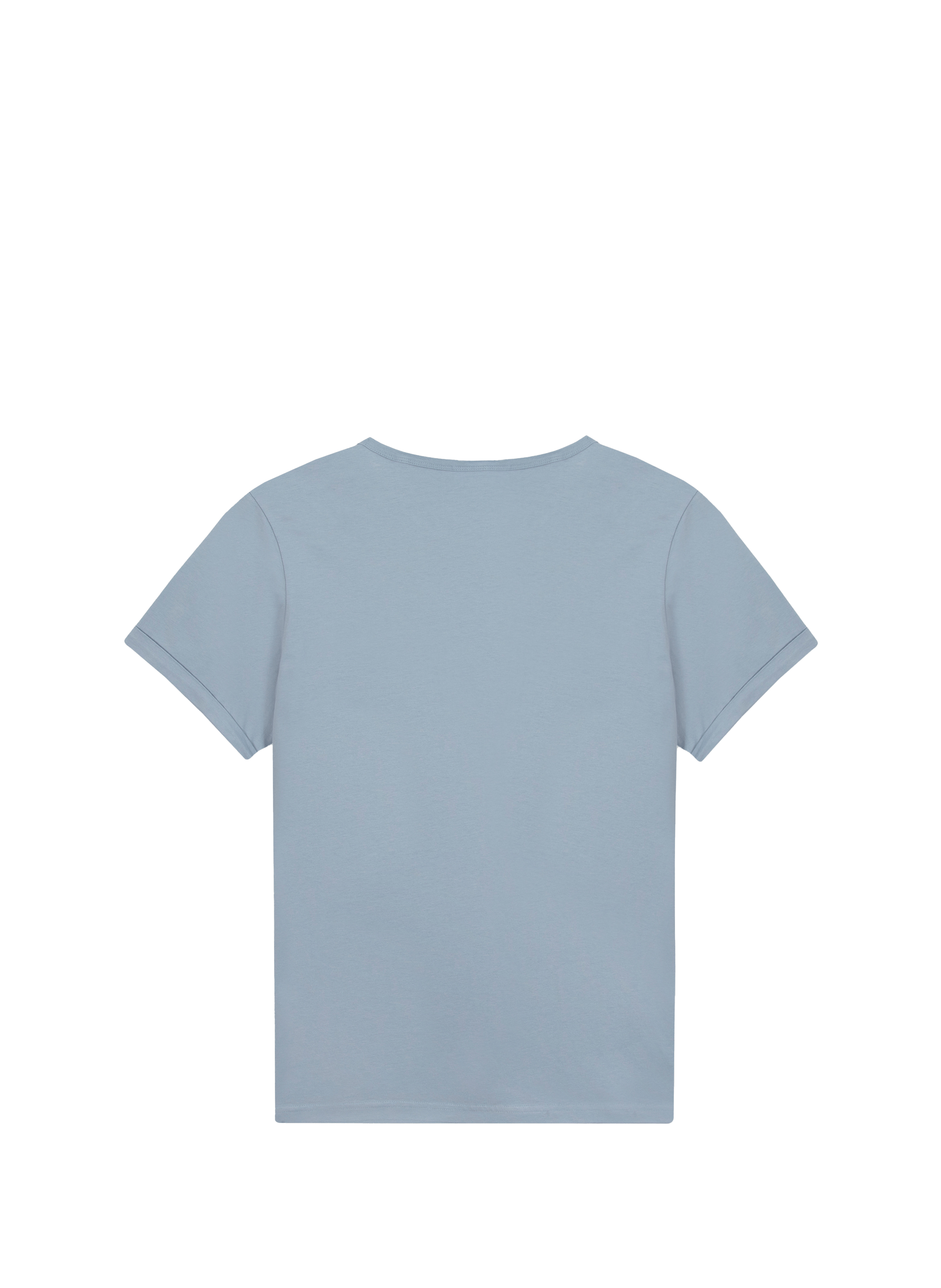 T-shirt droit brodé en coton  MAISON LABICHE Bleu