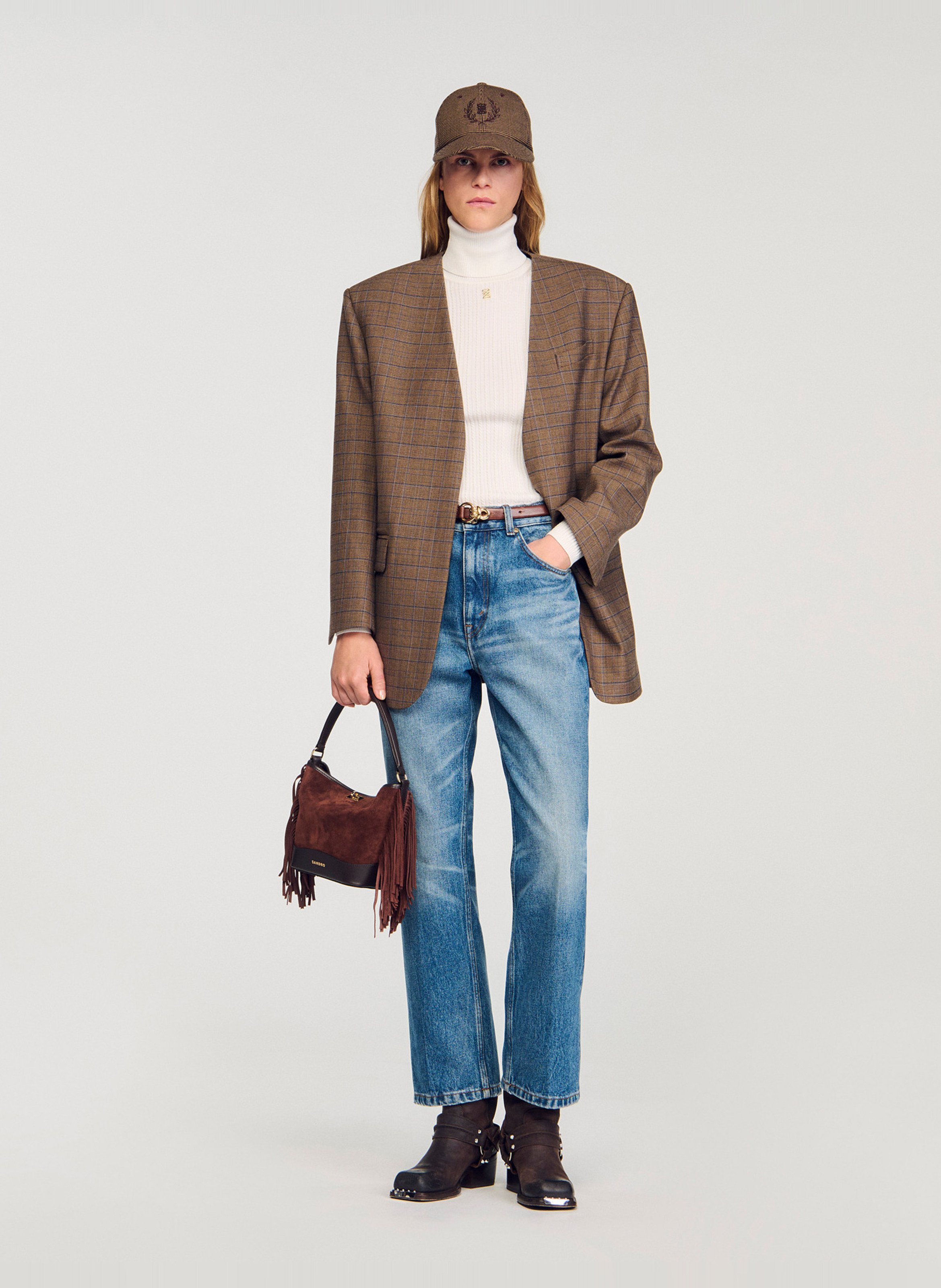 Pull col roulé SANDRO Blanc