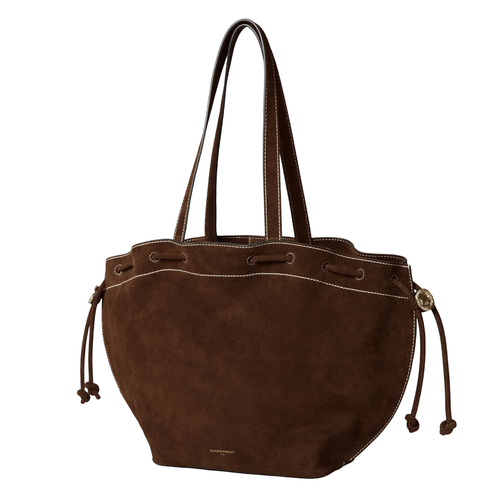 Cabas en cuir velours souple CLAUDIE PIERLOT Marron