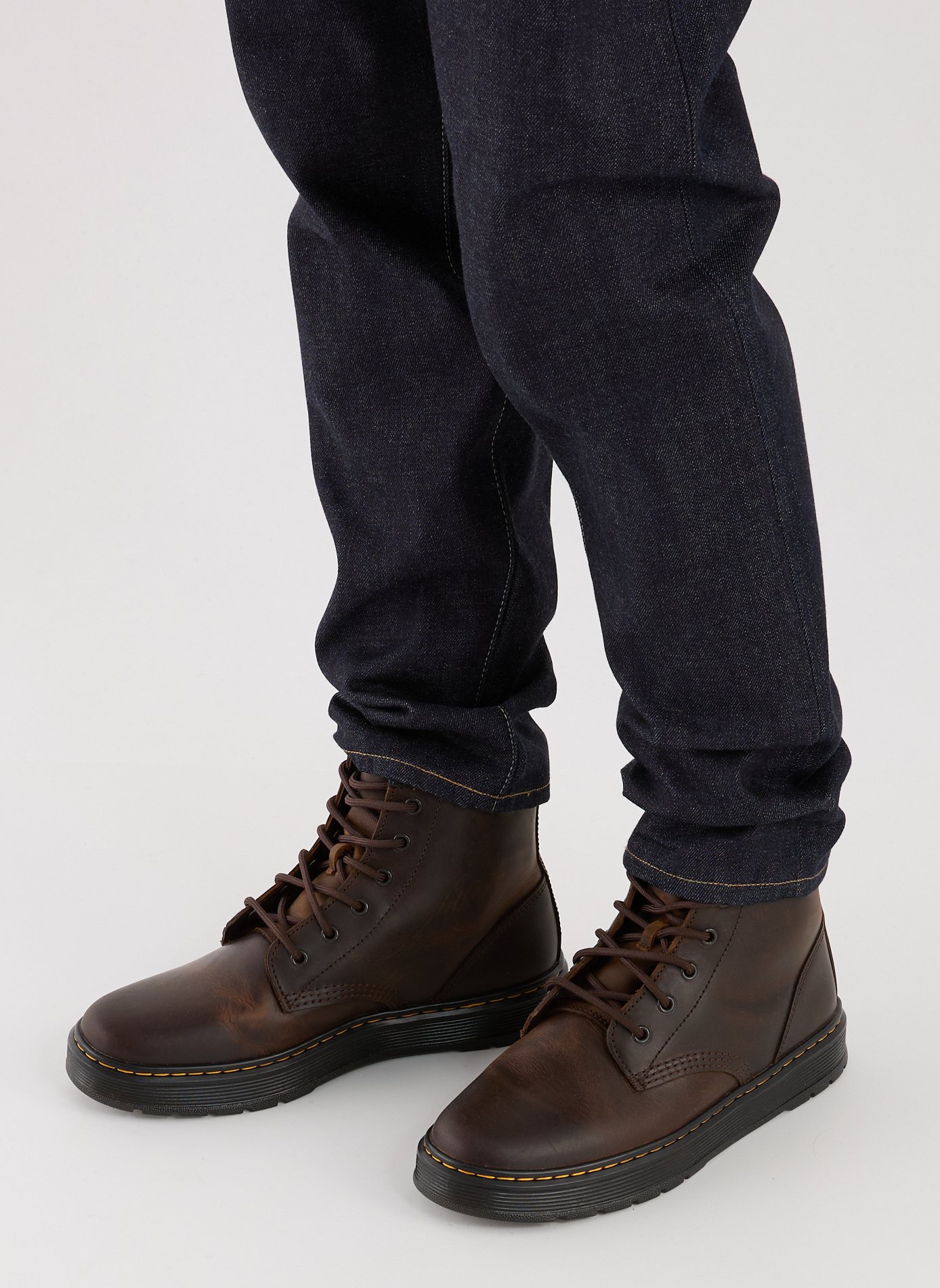 Ankle boots with silver tips DR. MARTENS Brown