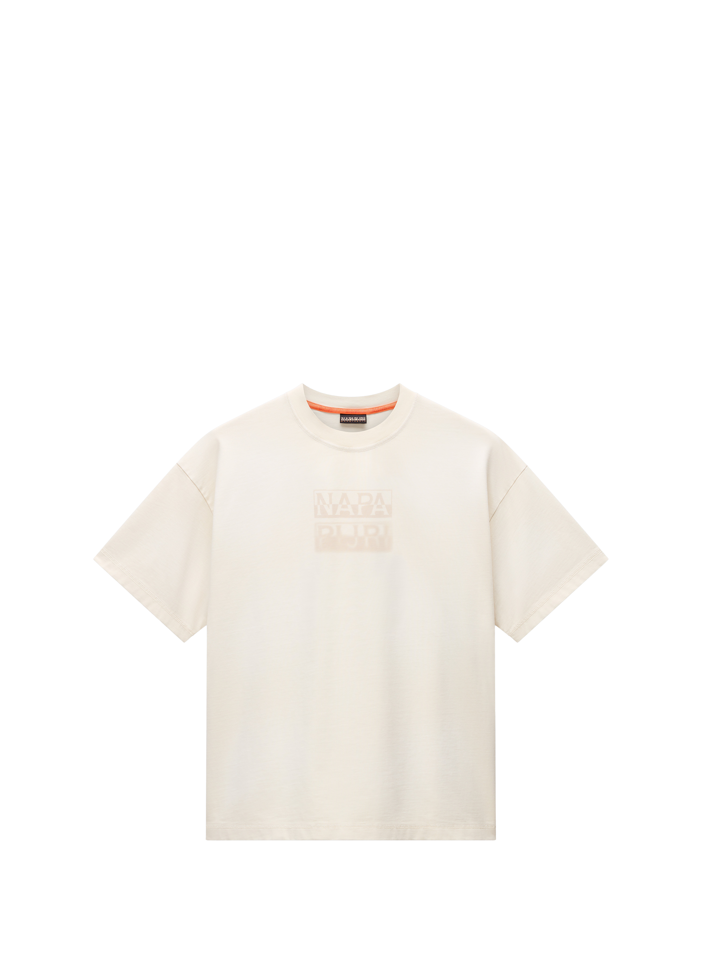 Faded cotton T-shirt NAPAPIJRI Beige