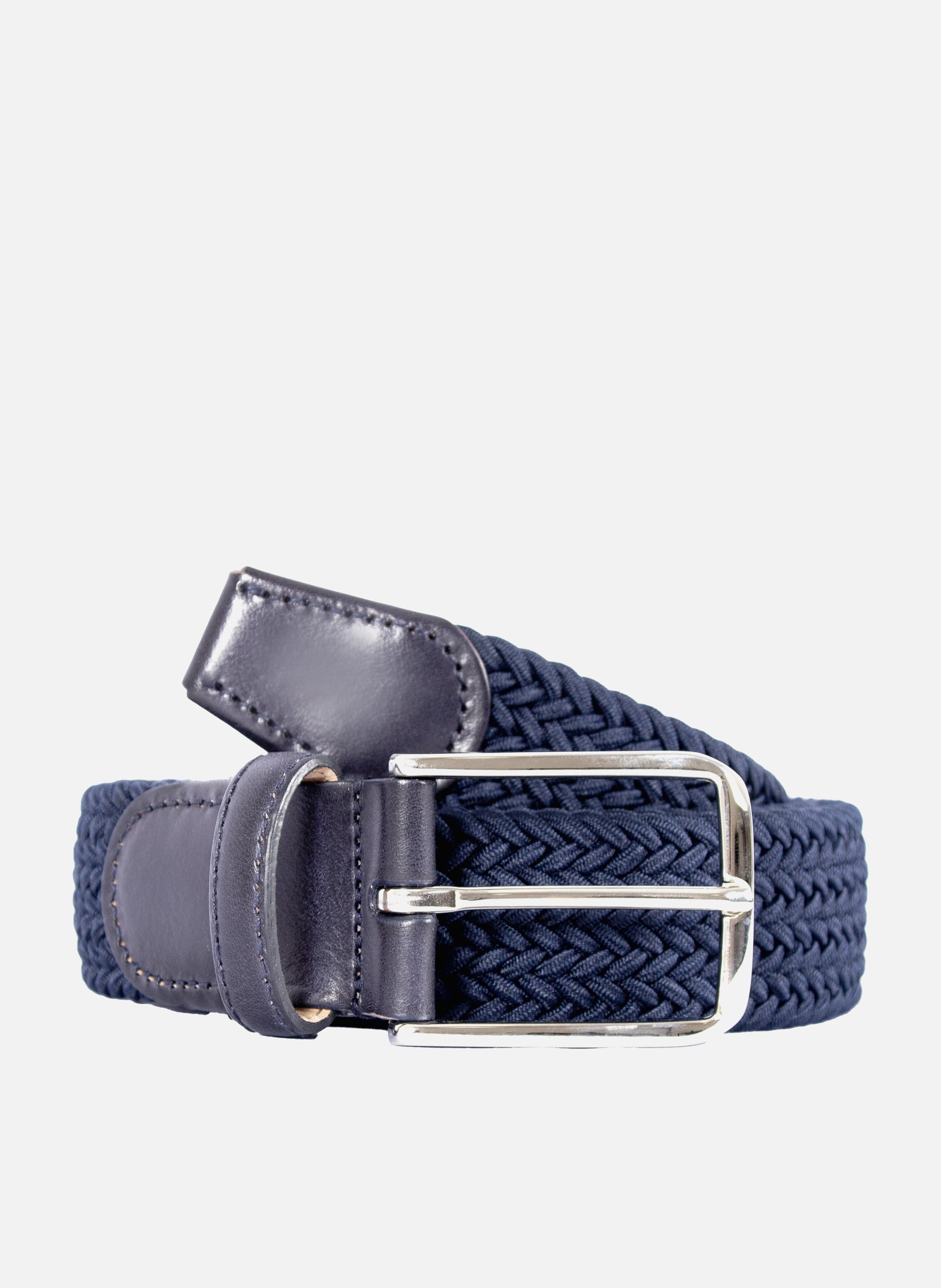 Ceinture tressée polyester cuir JULES & JENN Bleu