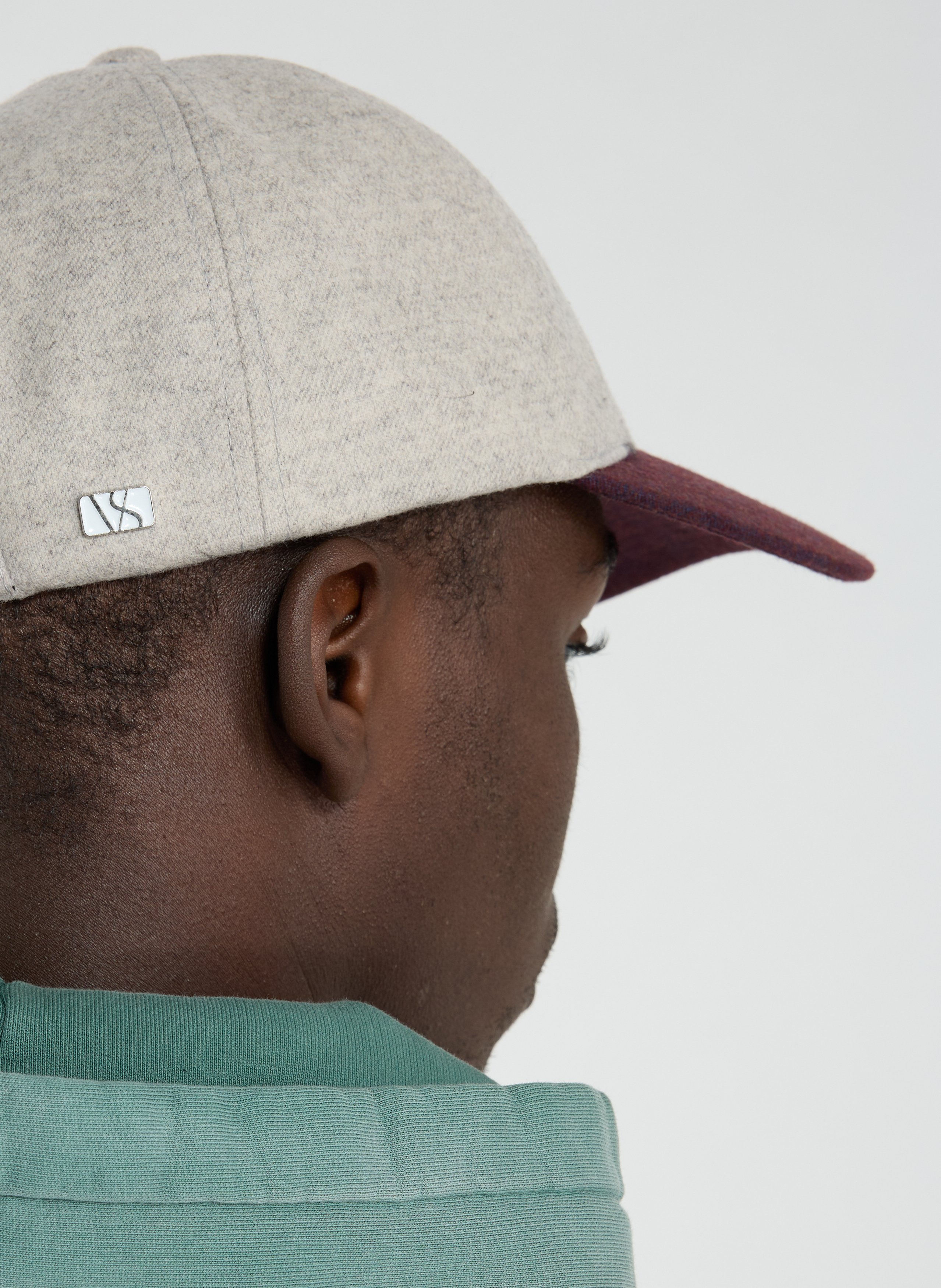 Curved wool visor cap VARSITY Multicolour