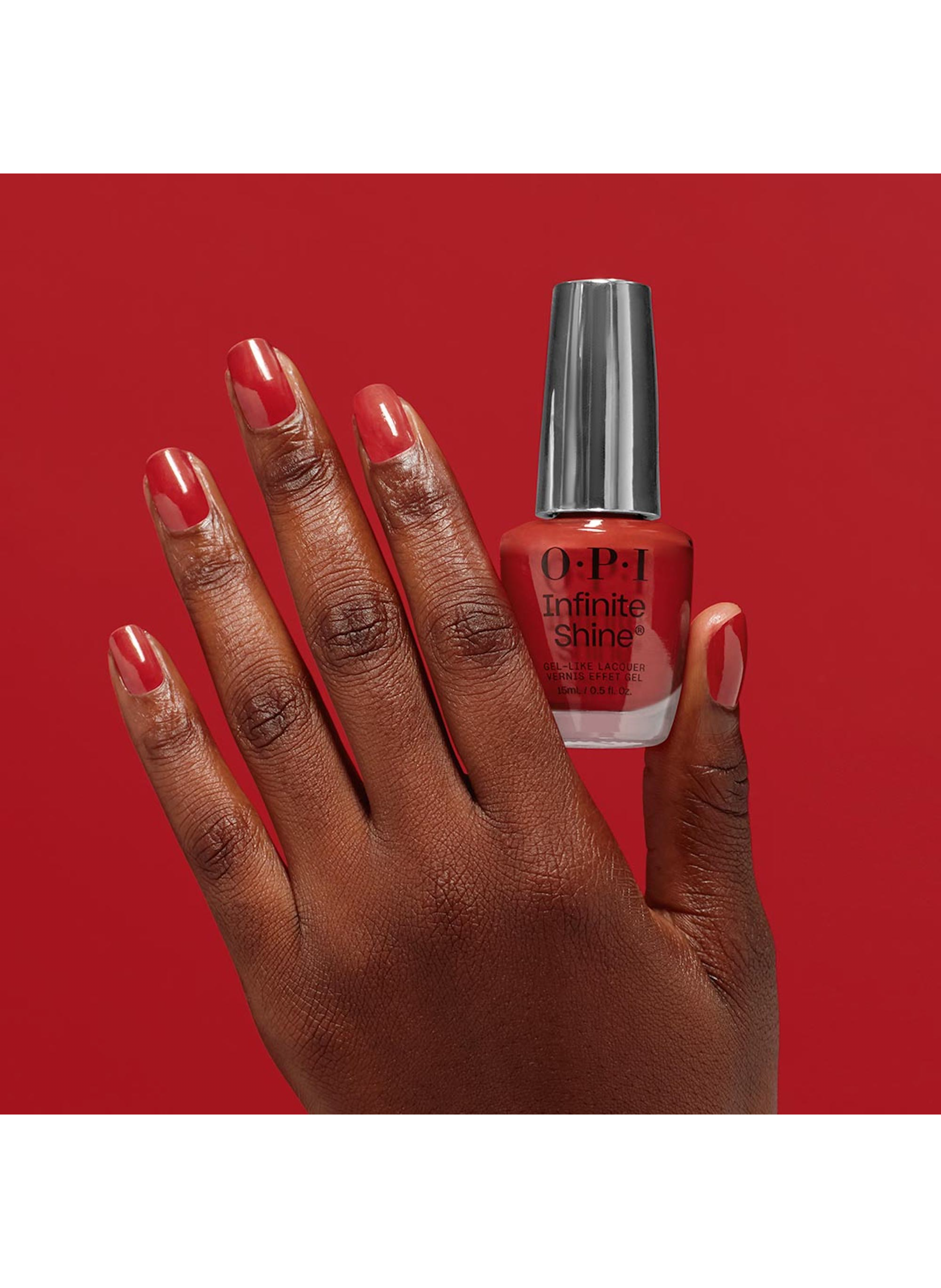 Big Apple Red
Infinite Shine
Long-lasting gel effect nail polish OPI Rouge