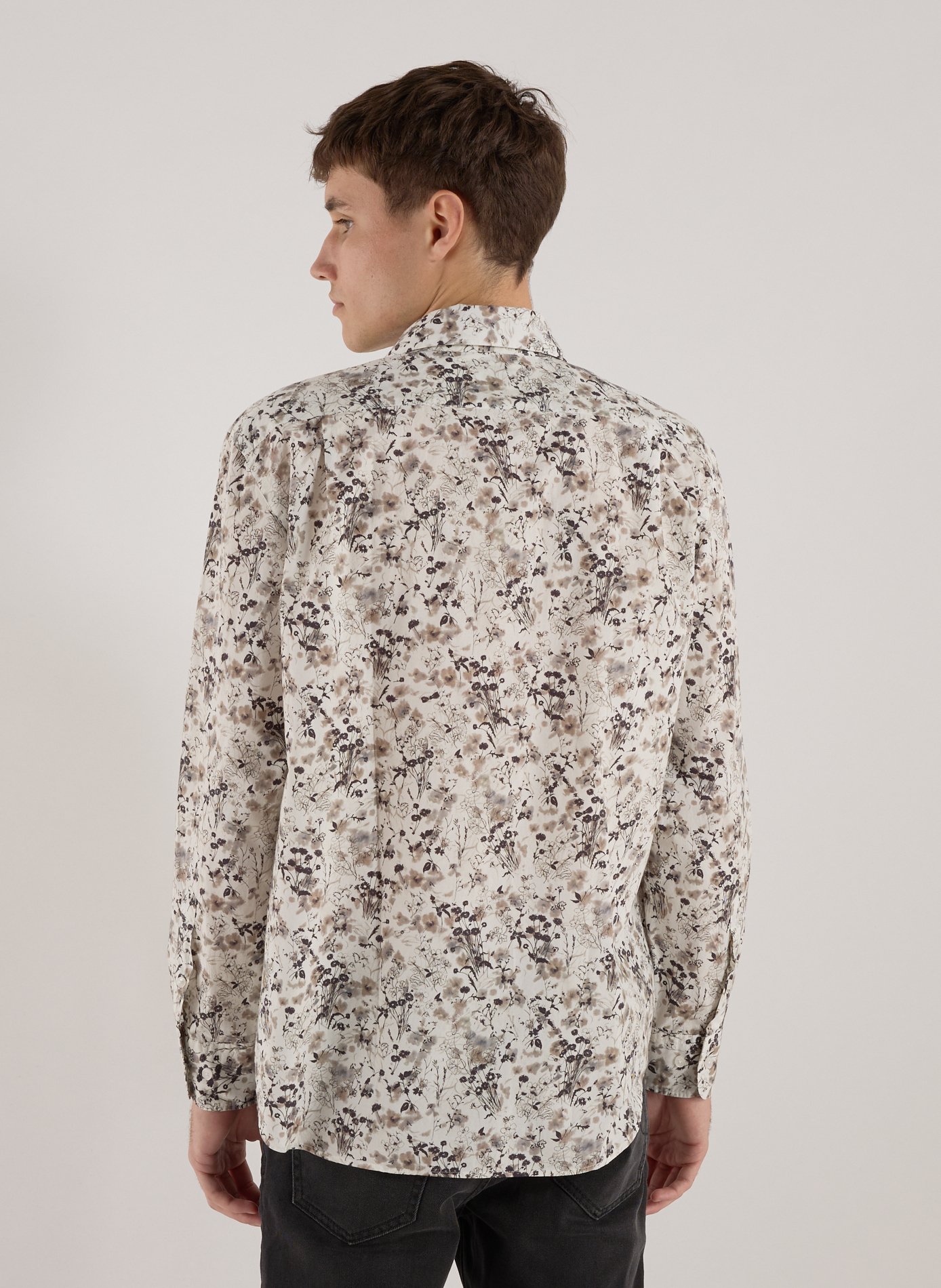  Printed cotton shirt EDEN PARK Brown