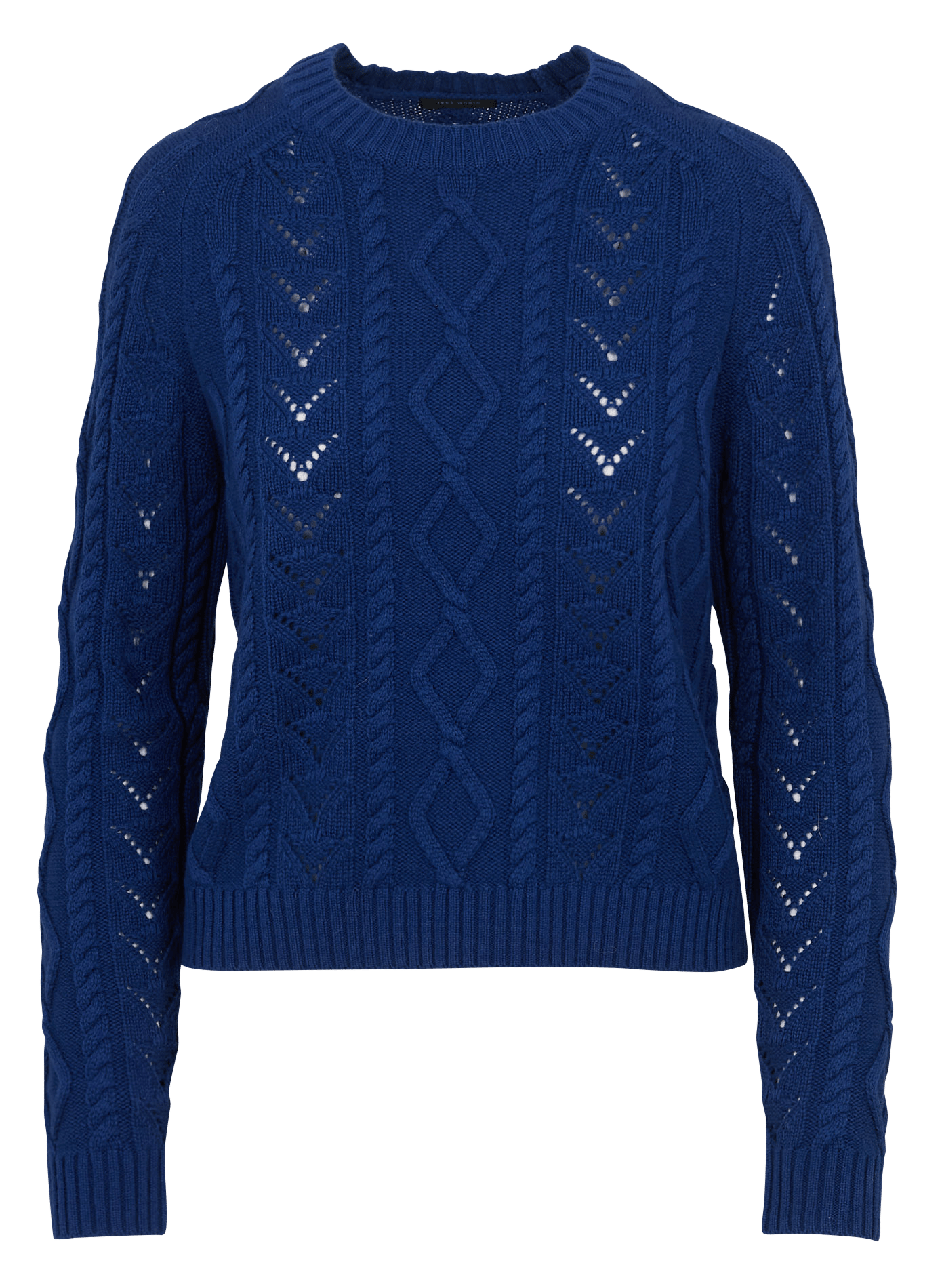 Pull col rond en laine IKKS Bleu