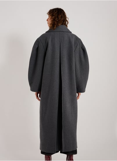 Oversized long woolen peacoat GANNI Oversized long woolen peacoat GANNI
