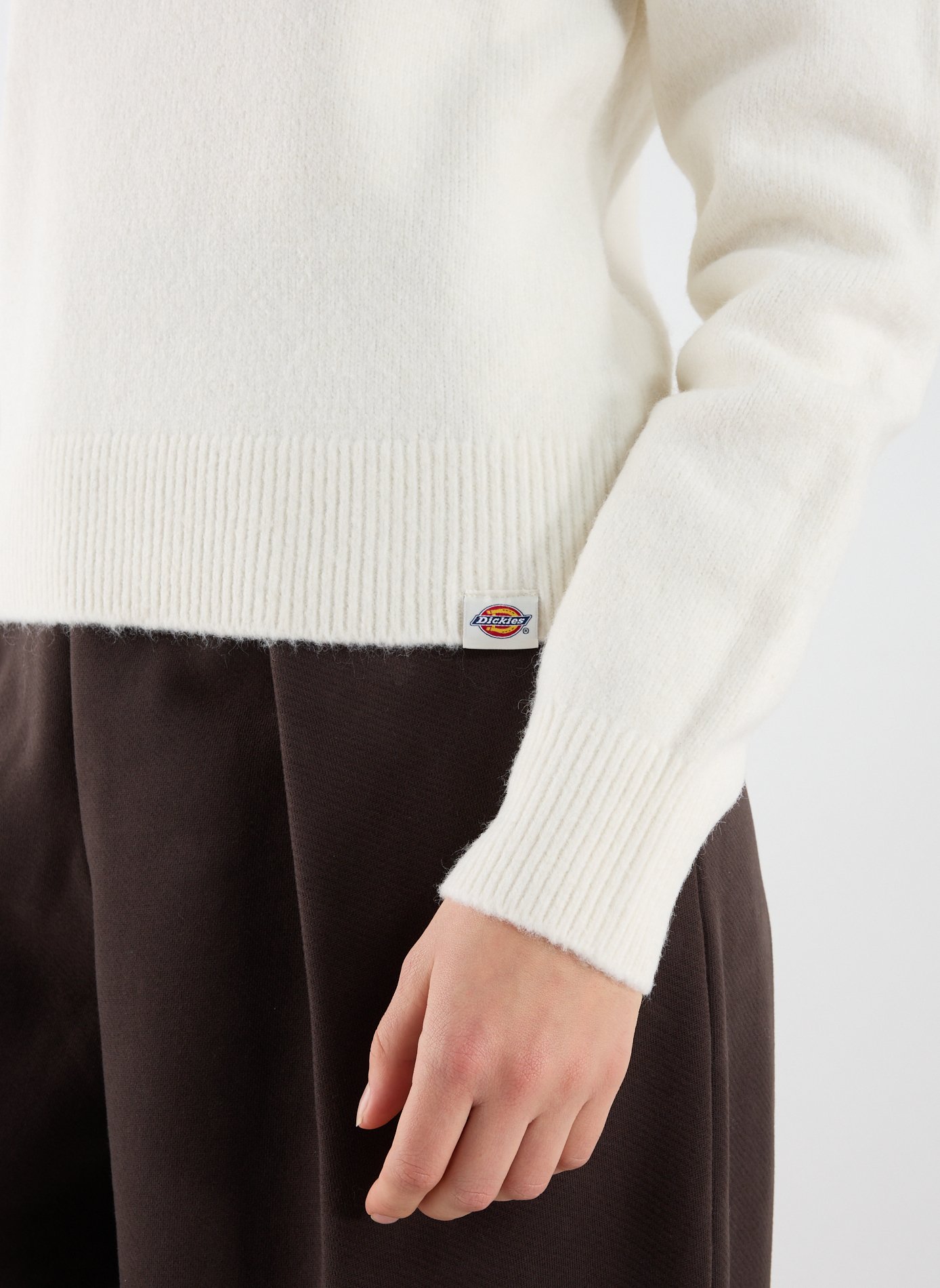 Straight high neck sweater DICKIES White