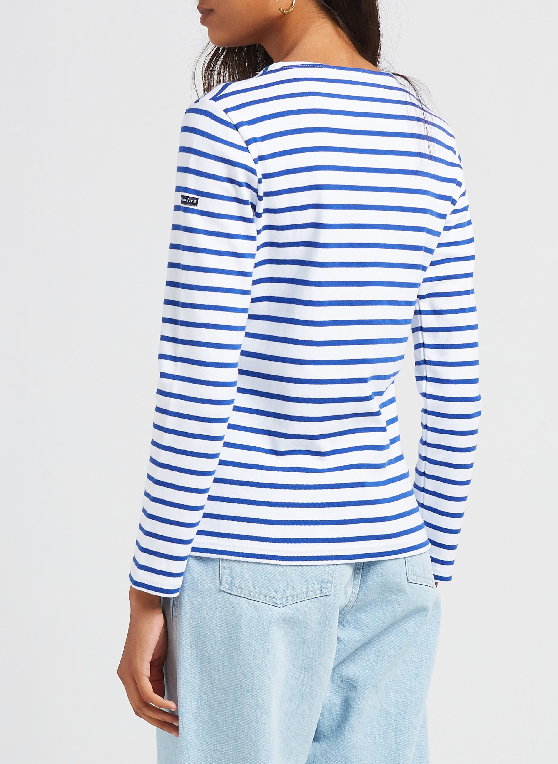 Marinière col rond en coton ARMOR-LUX Blanc