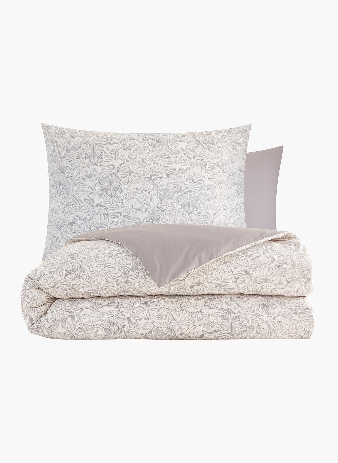 PACK HOUSSE DE COUETTE + TAIE(S) D'OREILLER Cool ANNE DE SOLENE Gris