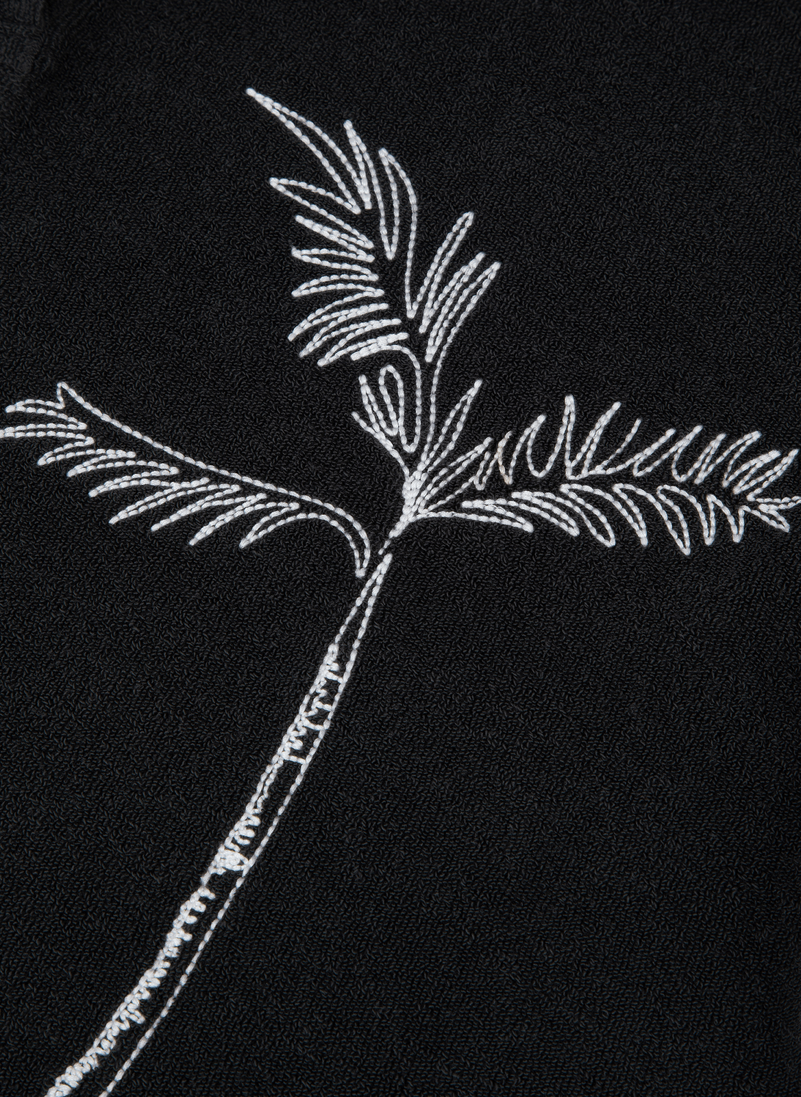 Chemise éponge Germain Palm Tree en coton mélangé MAISON LABICHE Black