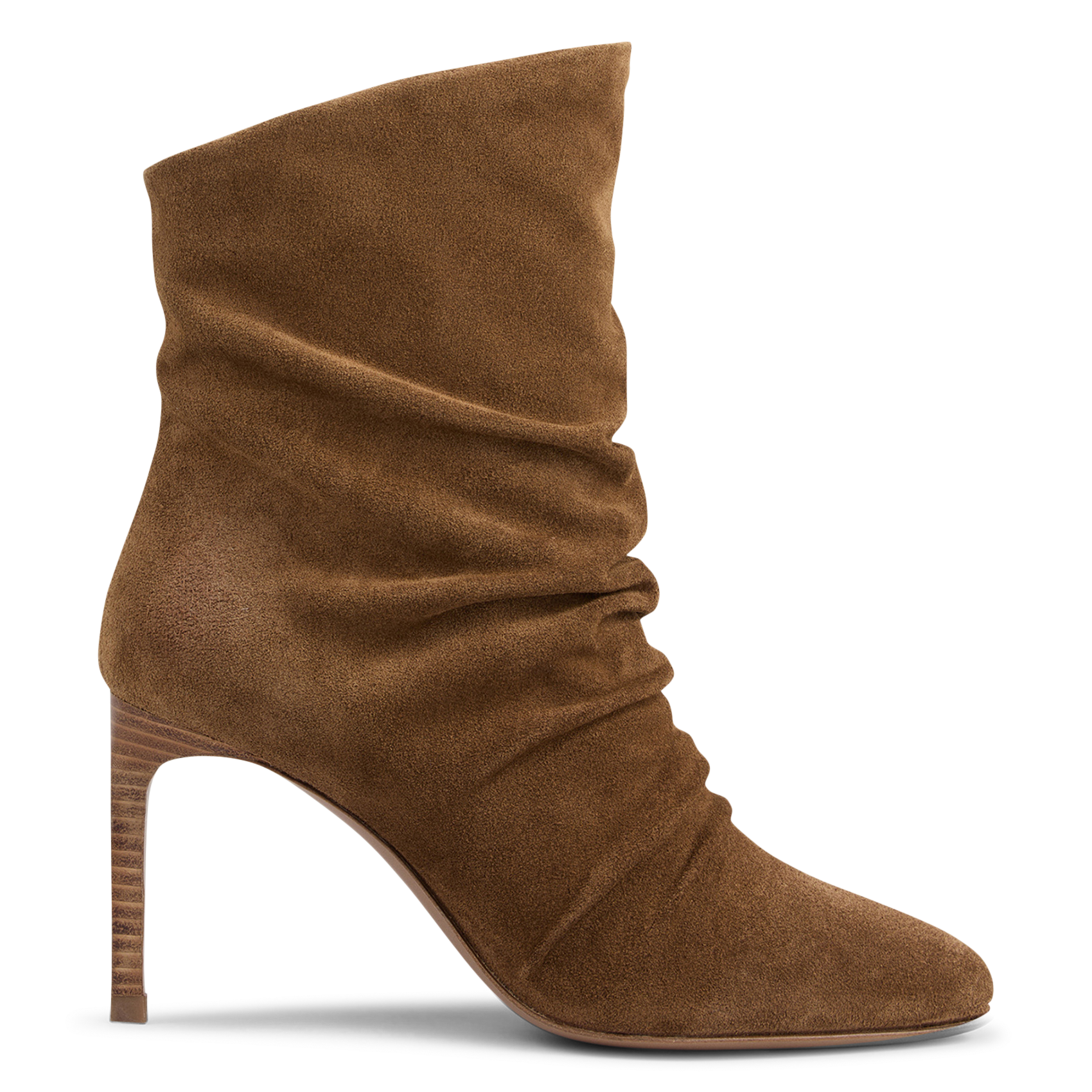 Bottines plissées à talons en cuir colivia BA&SH Marron