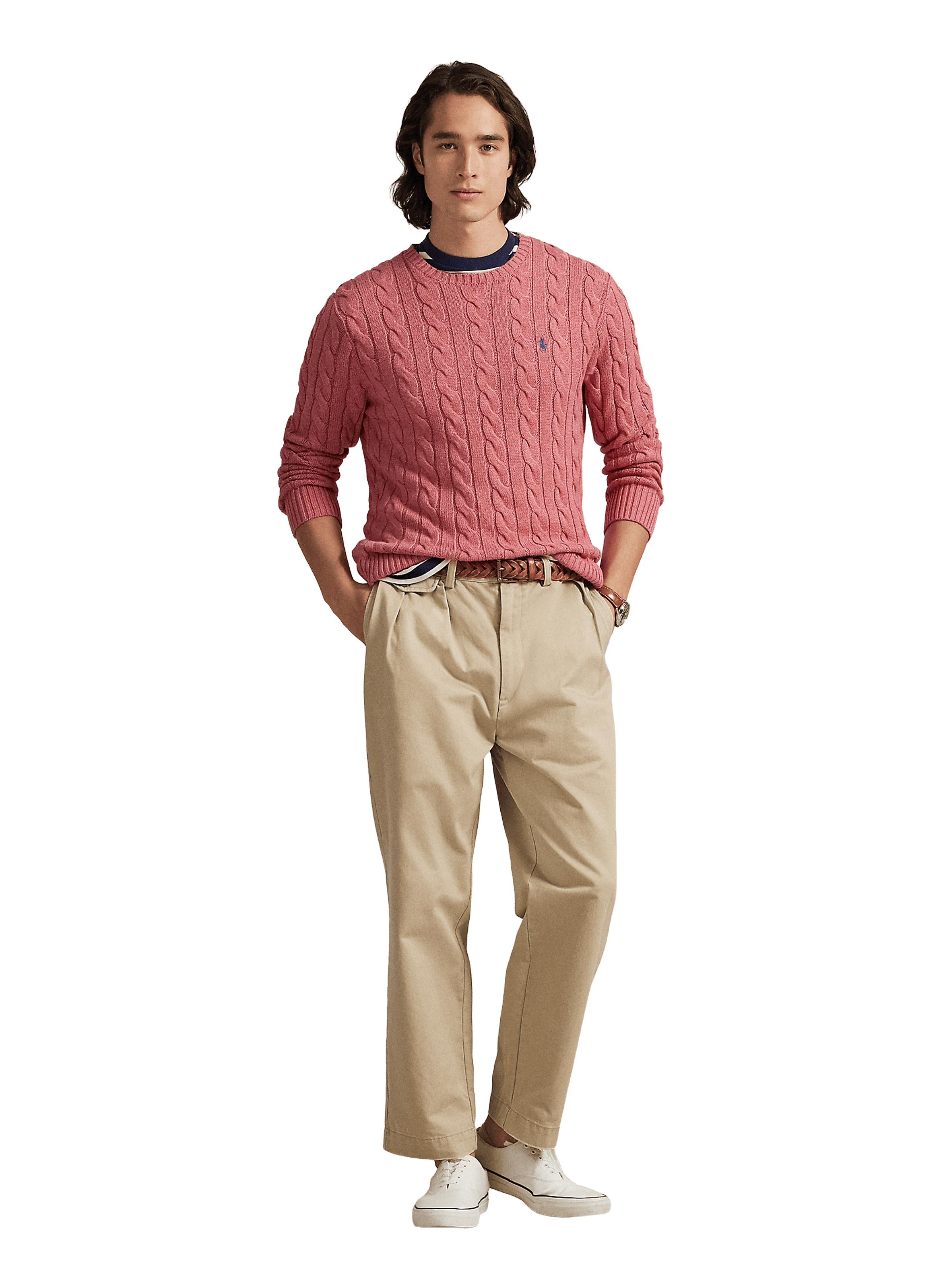 Cable knit jumper POLO RALPH LAUREN Red