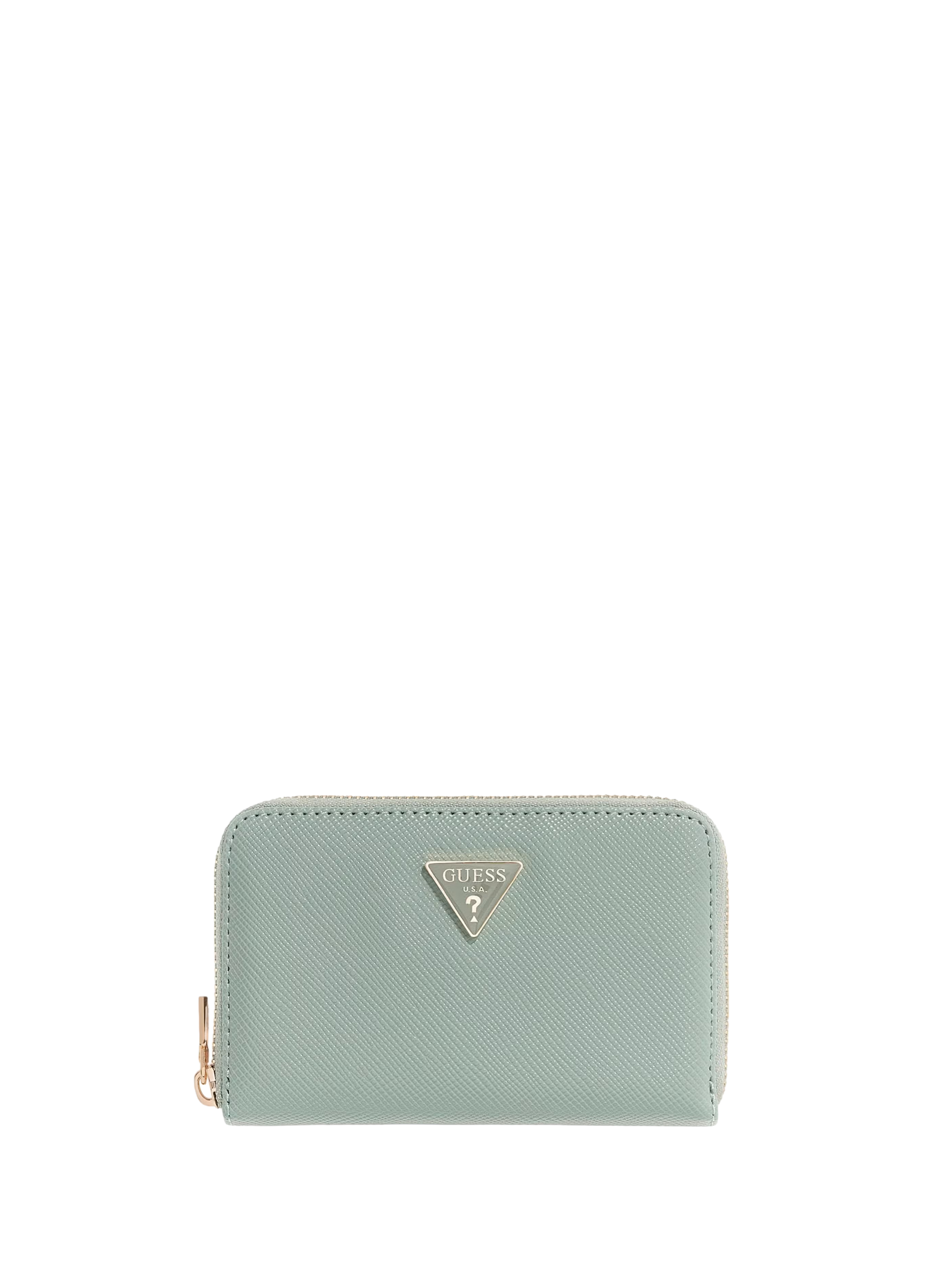 Zip-around wallet in leather effect GUESS Green