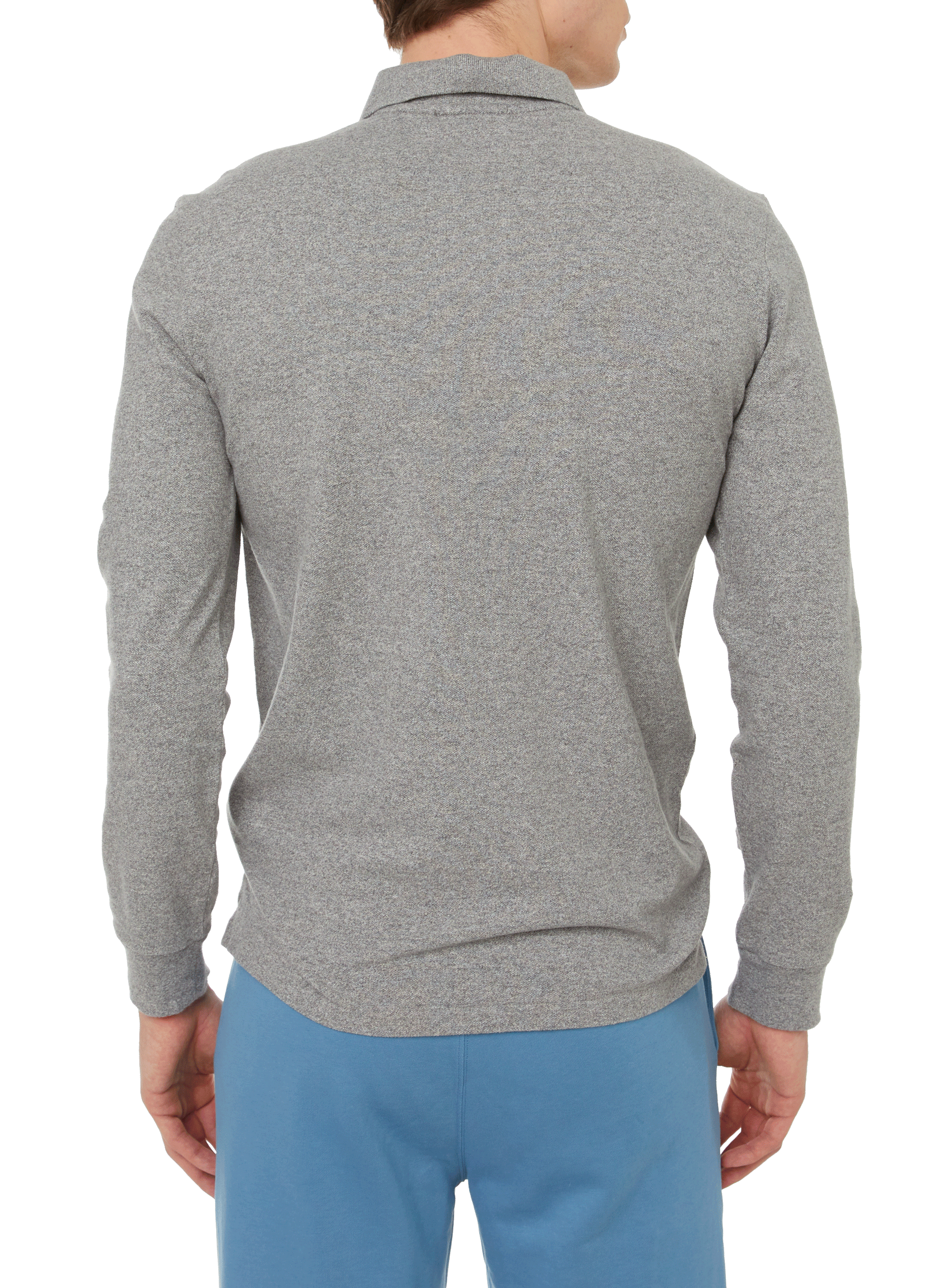 Straight cotton piqué knit polo shirt POLO RALPH LAUREN Grey