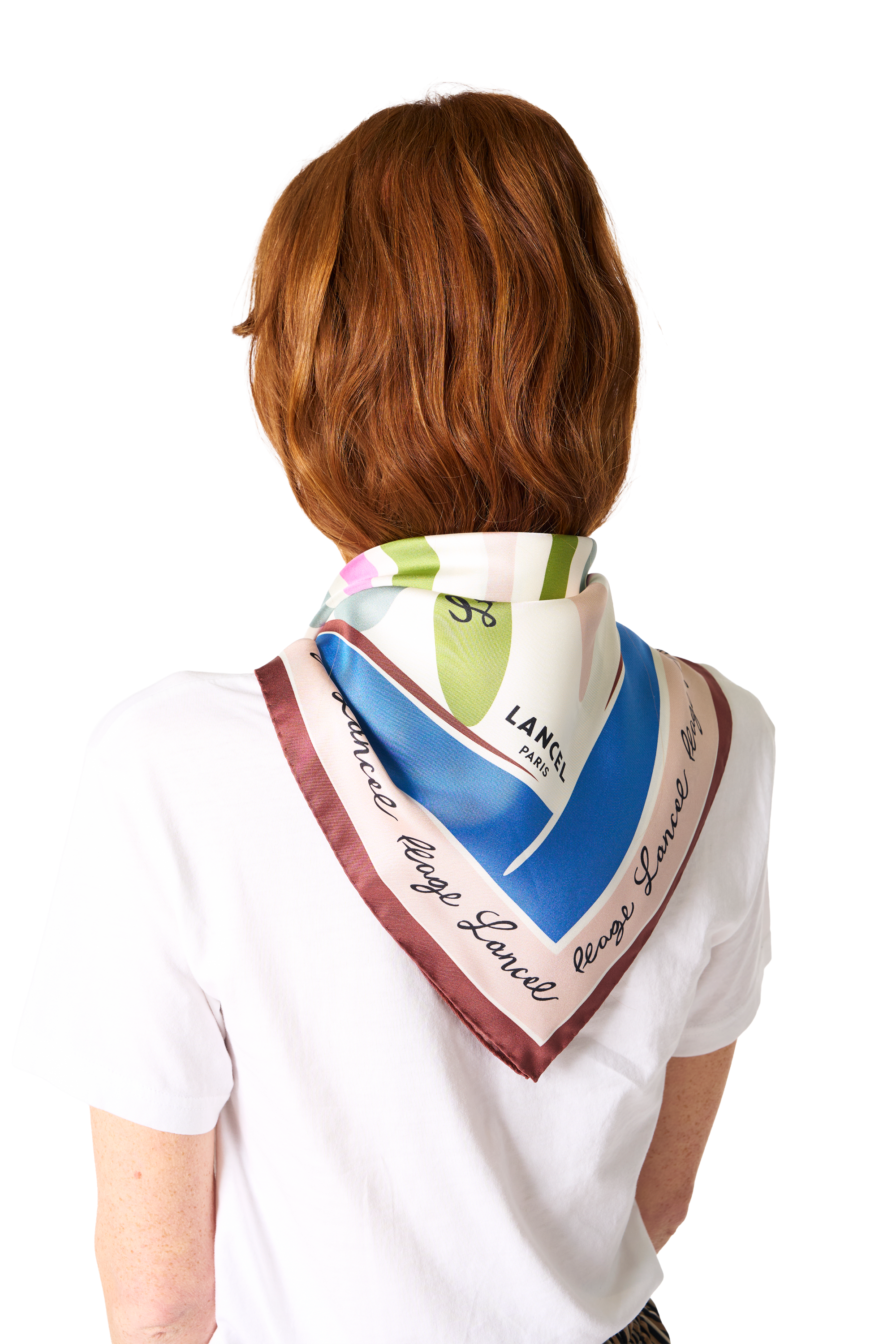 Silk scarf 90 sunrise pattern by lancel LANCEL Multicolour