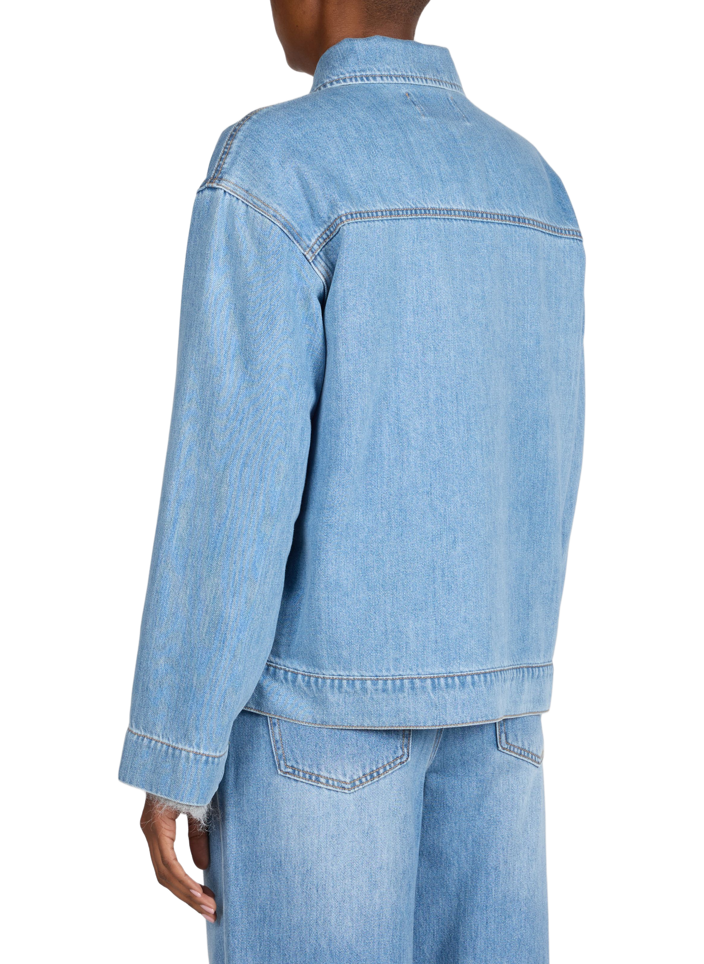 Bleached denim Shirt OBJECT Blue