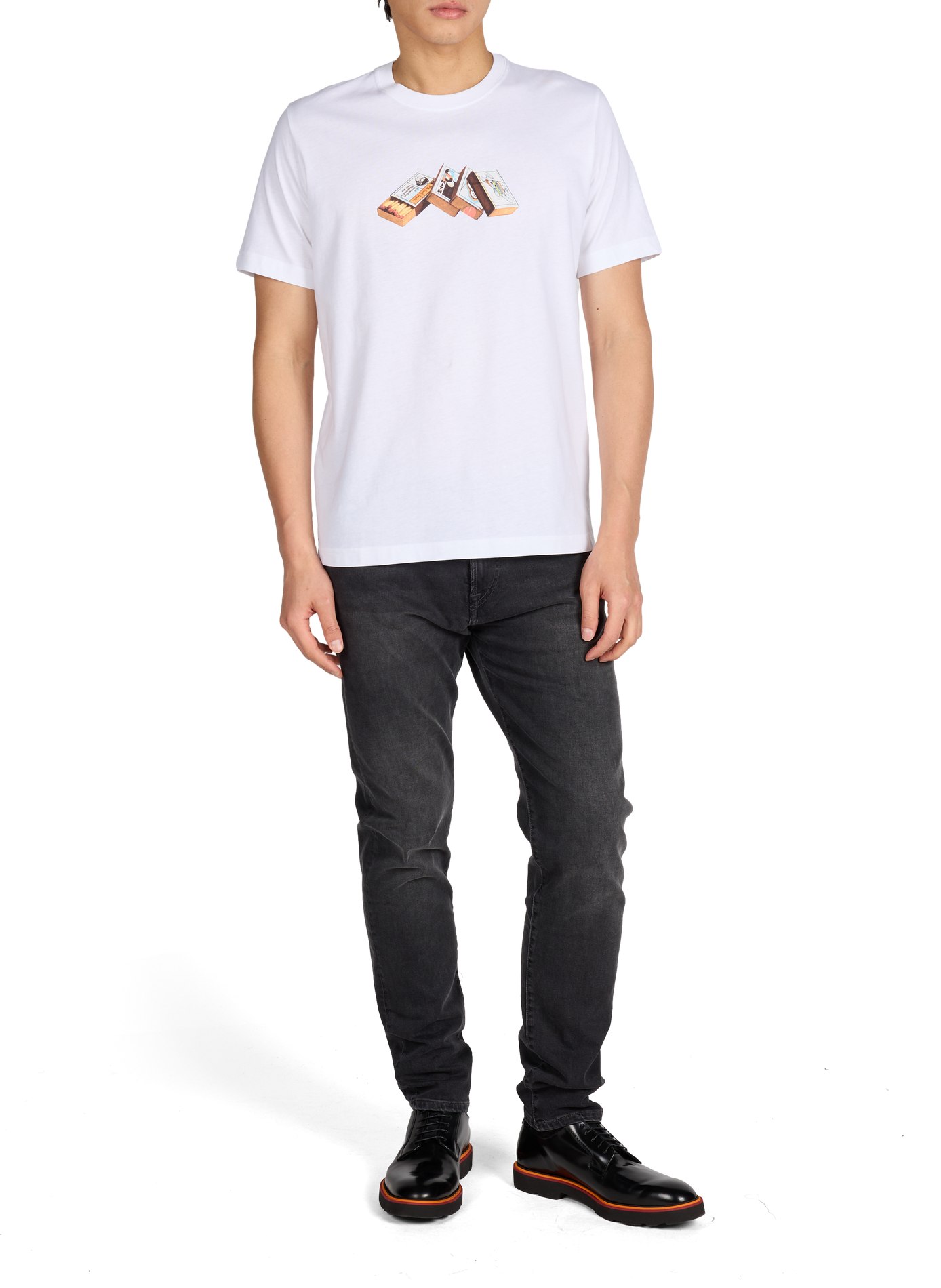 Biker-style cotton t-shirt PAUL SMITH White
