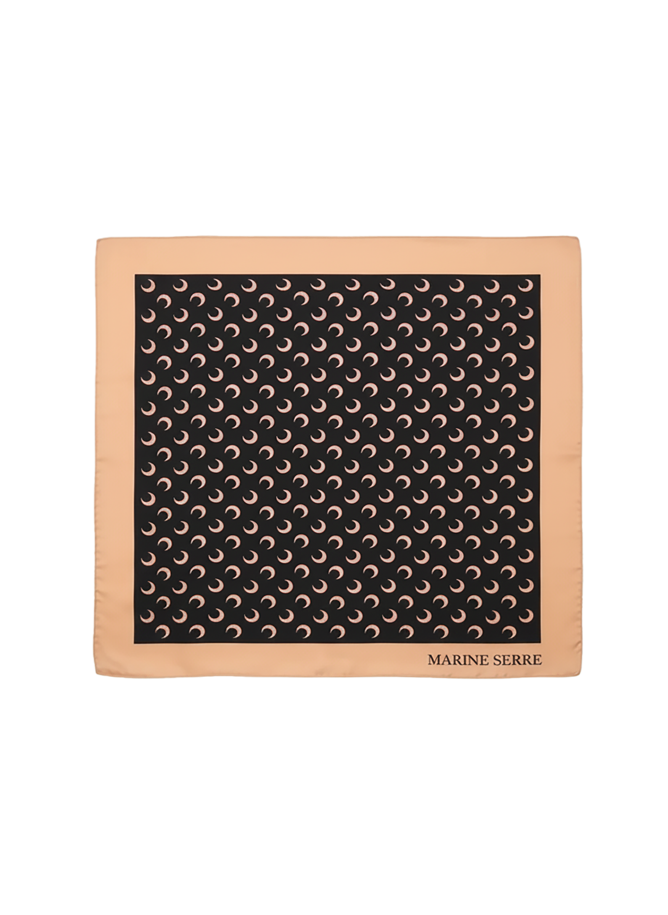 Foulard moon en soie et coton biologique MARINE SERRE Noir