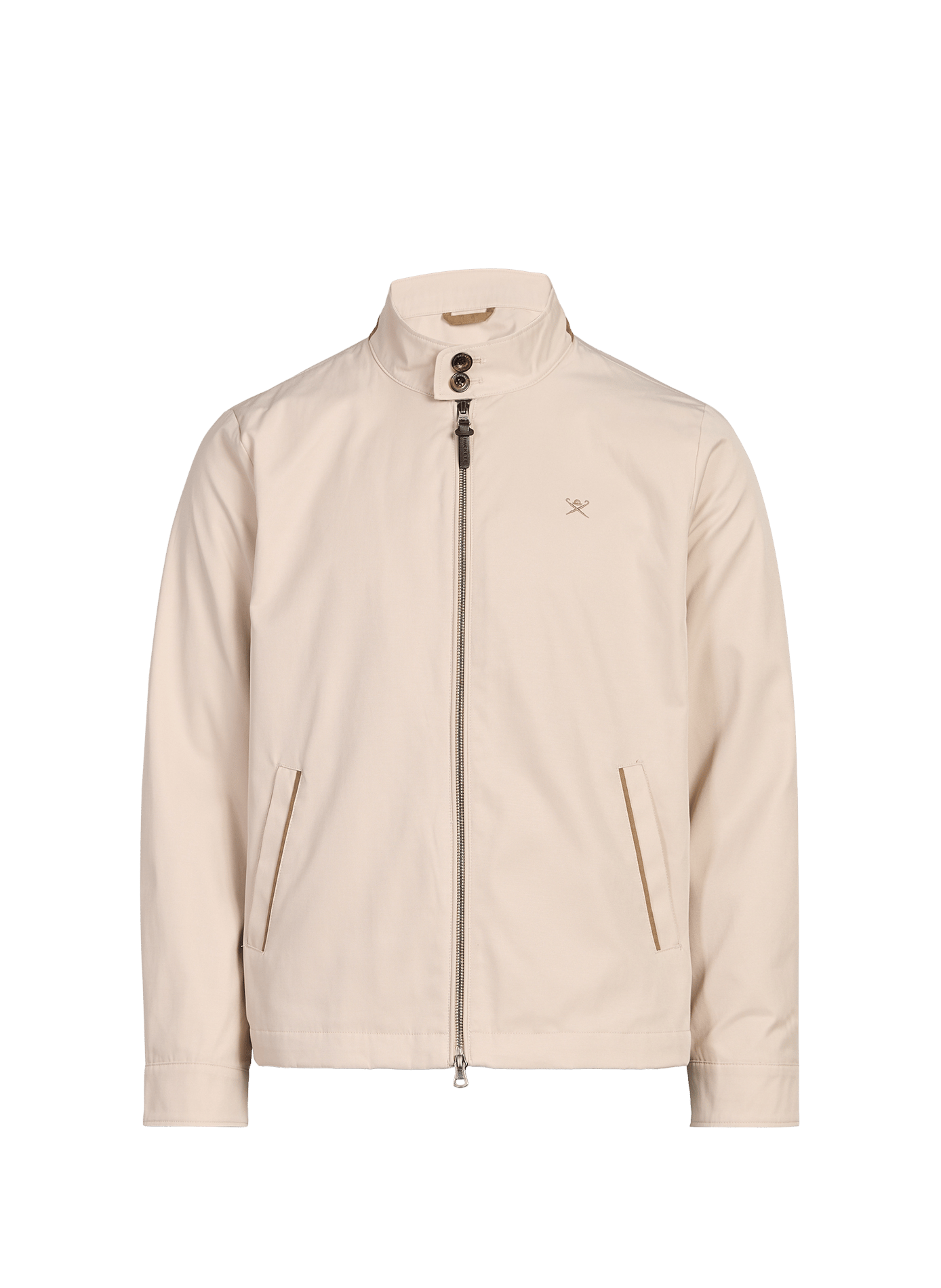 Chaqueta recta con cuello alto HACKETT Beige