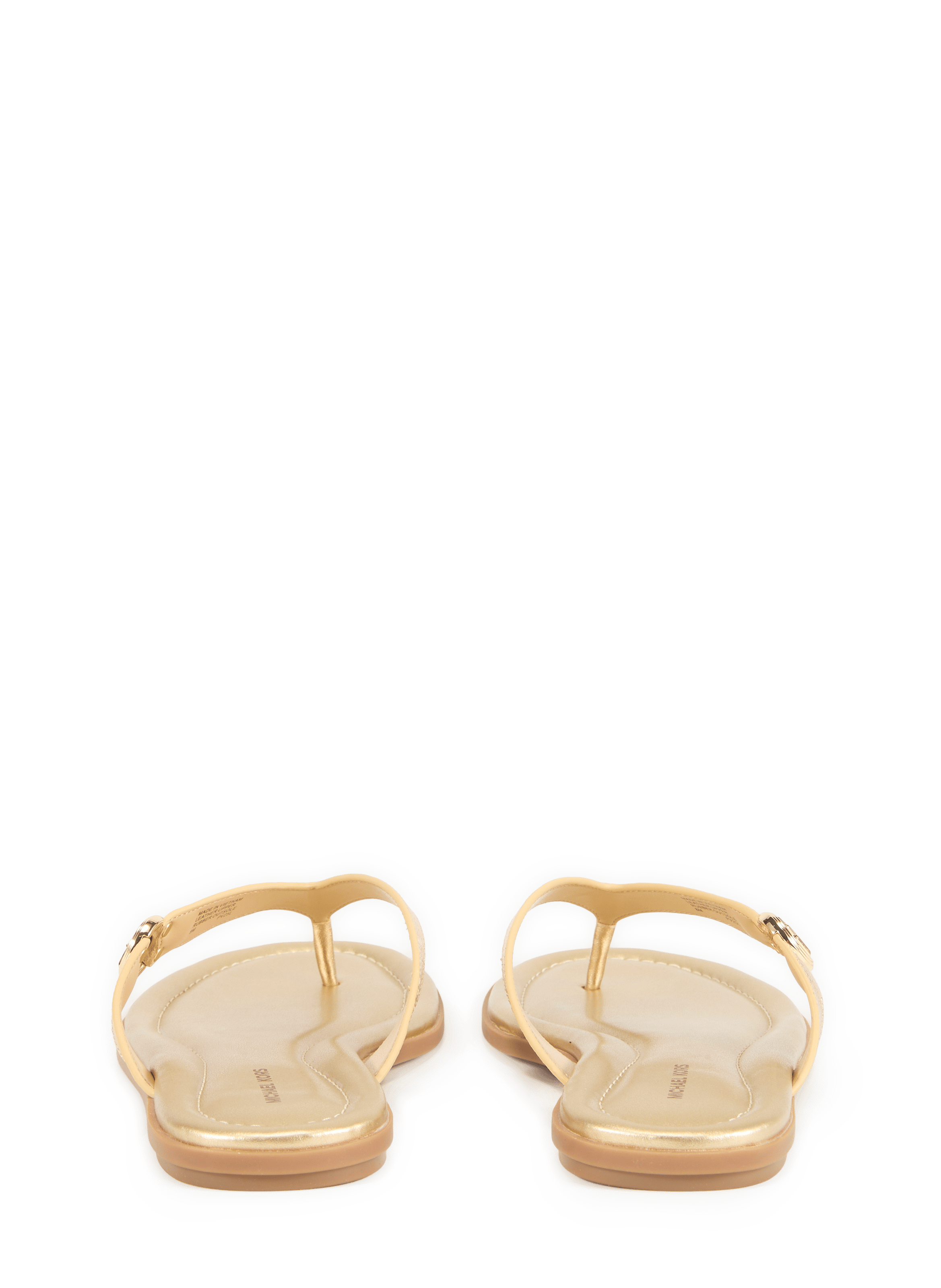 Sandales plates Erin en cuir métallisé  MICHAEL KORS Doré