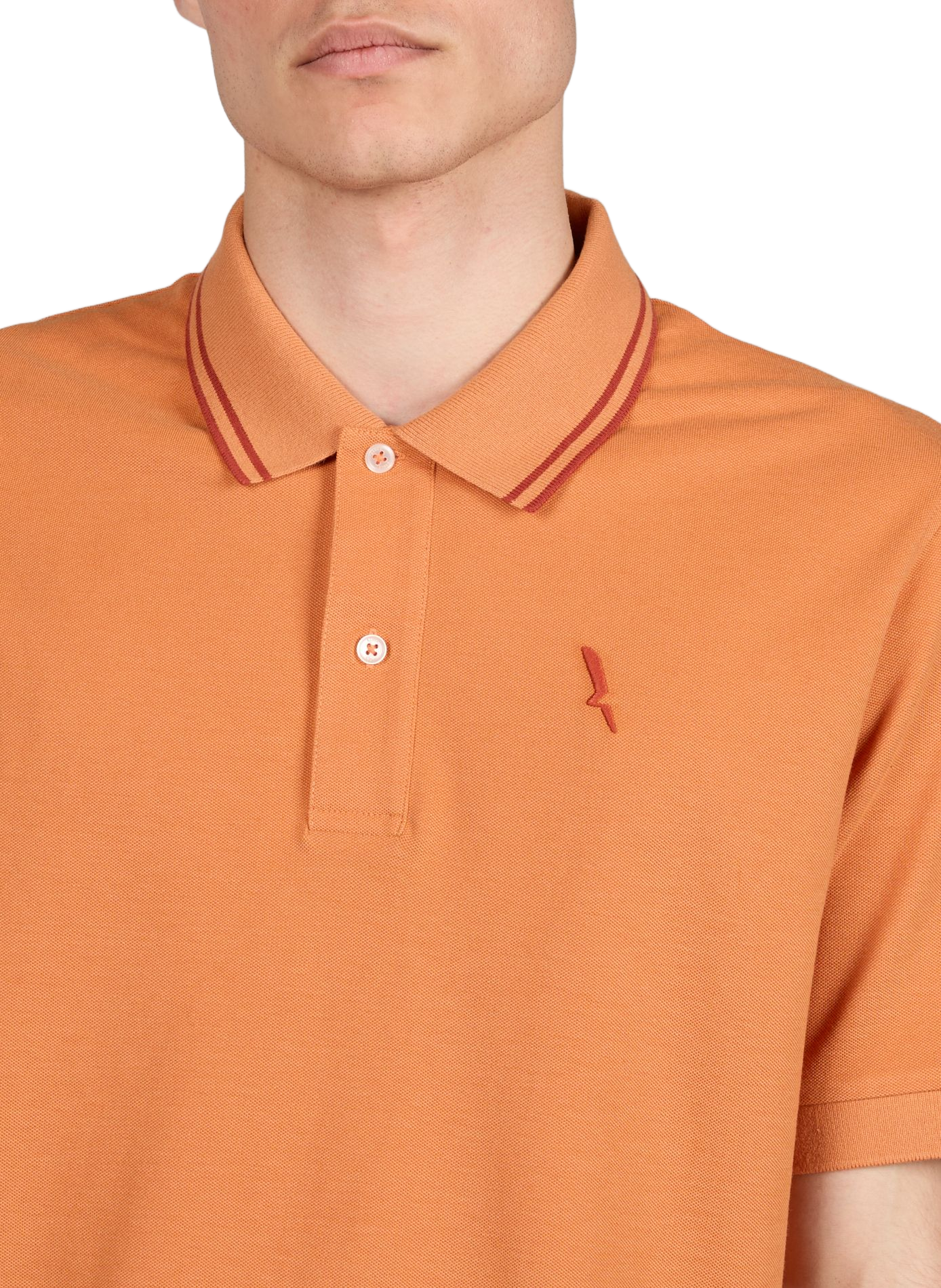 Short-sleeved polo shirt in blended cotton AIGLE Orange