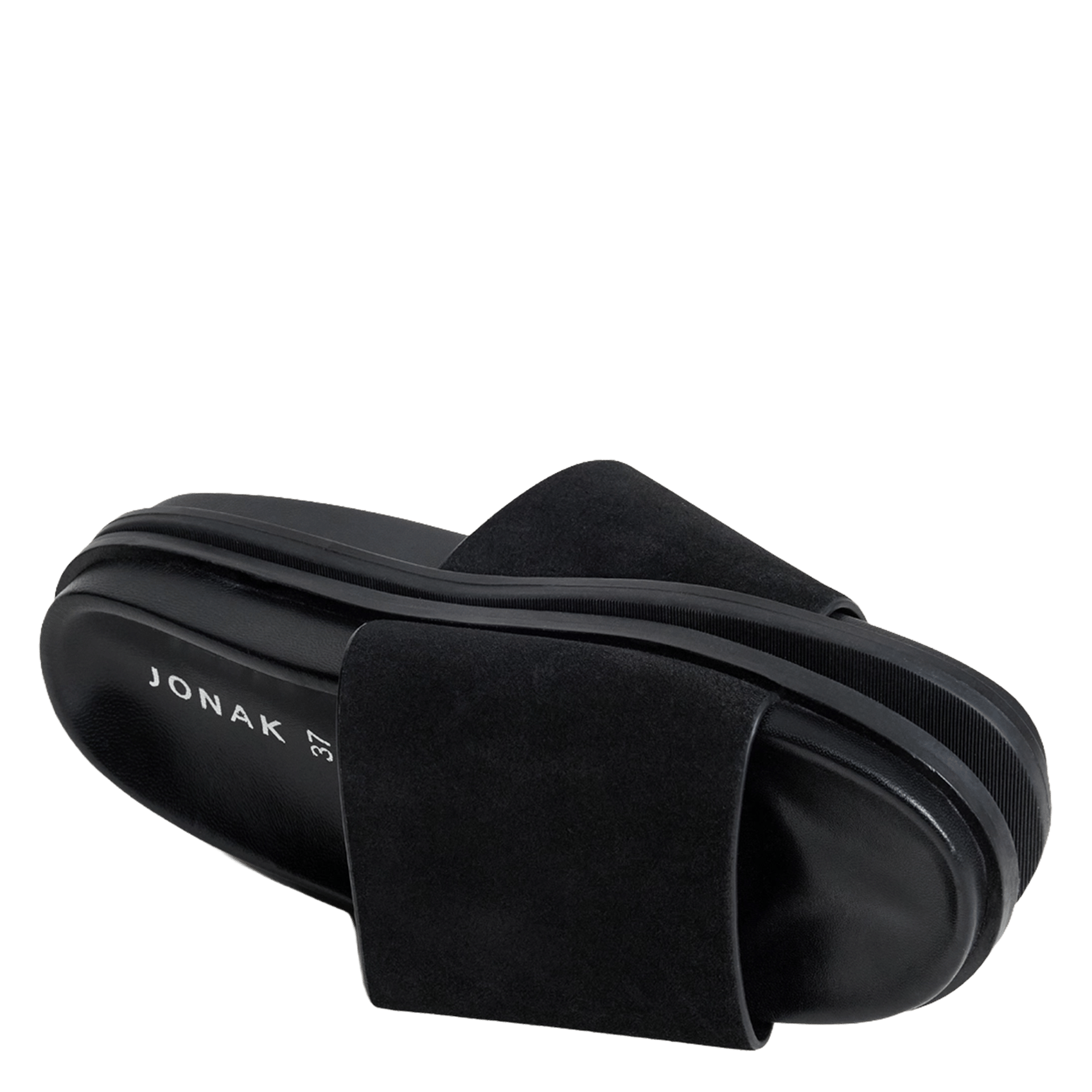 Sandales plates en cuir warner JONAK Noir