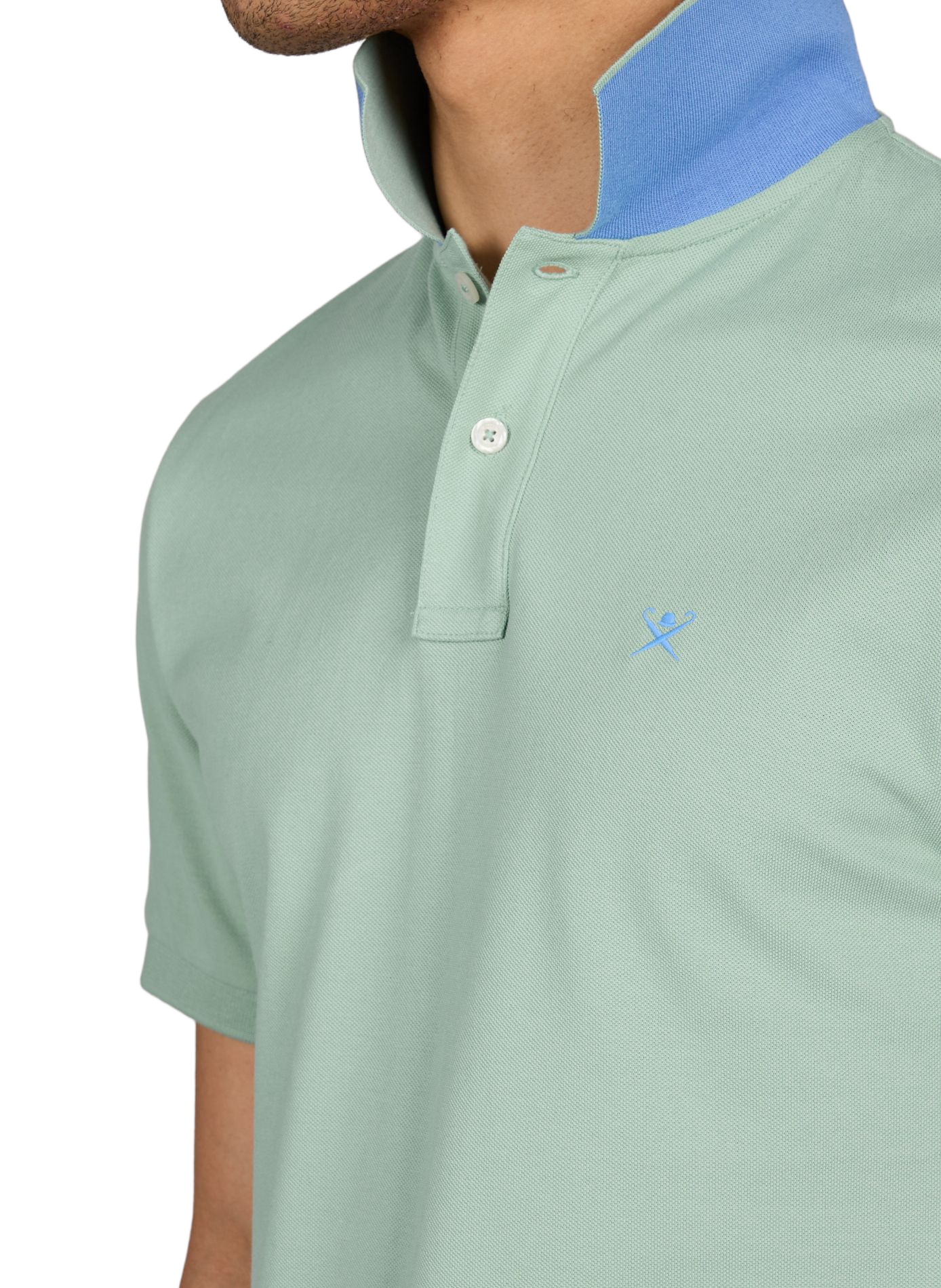 Slim-fit cotton polo HACKETT Green