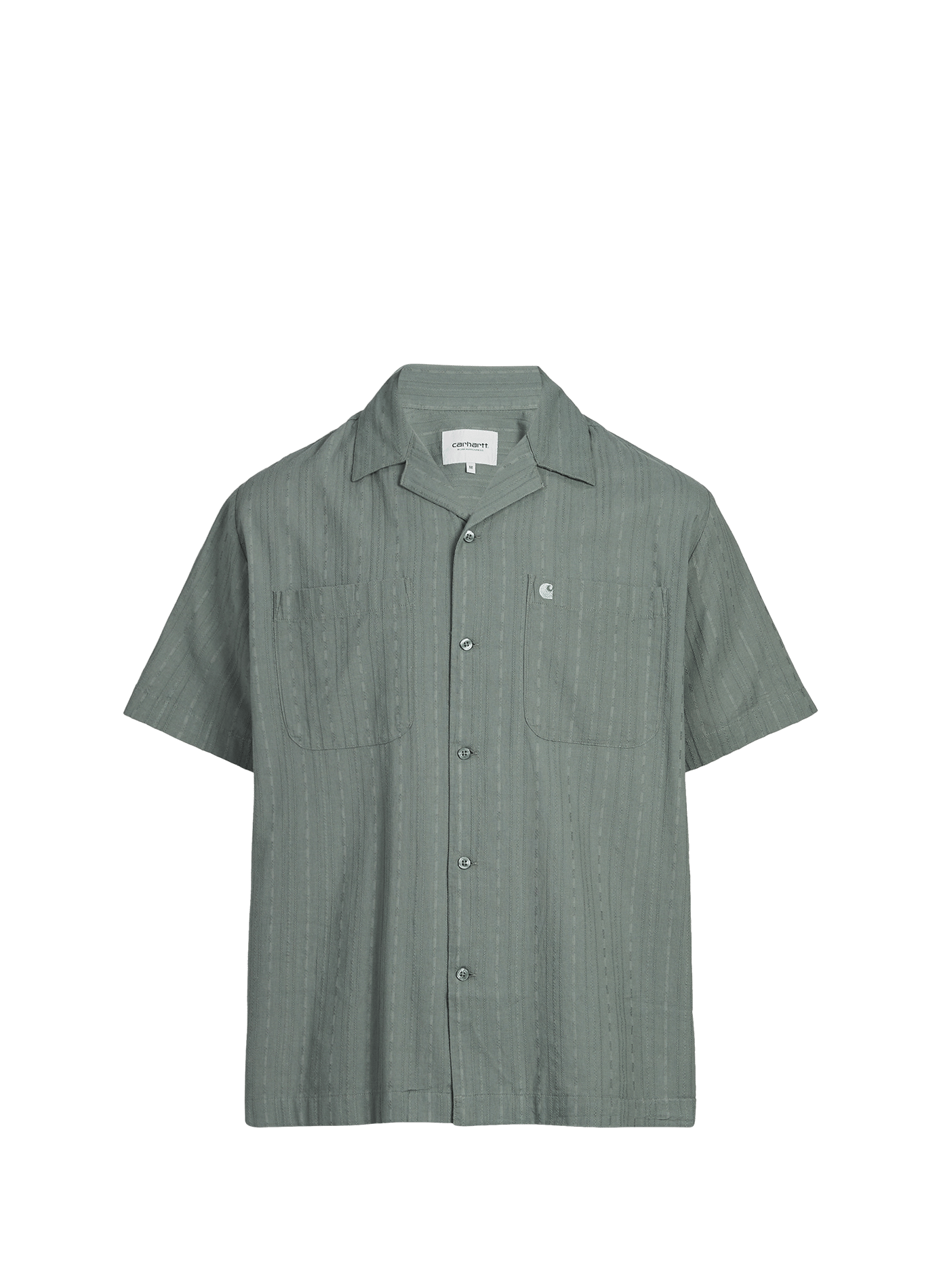 Short-sleeved Cuban collar shirt in cotton CARHARTT WIP Green