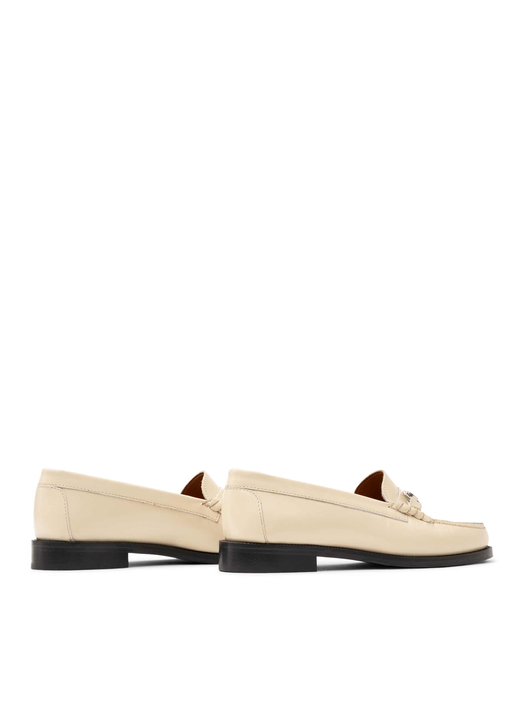 Mocassins cambridge en veau brossé PARALLELE Blanc