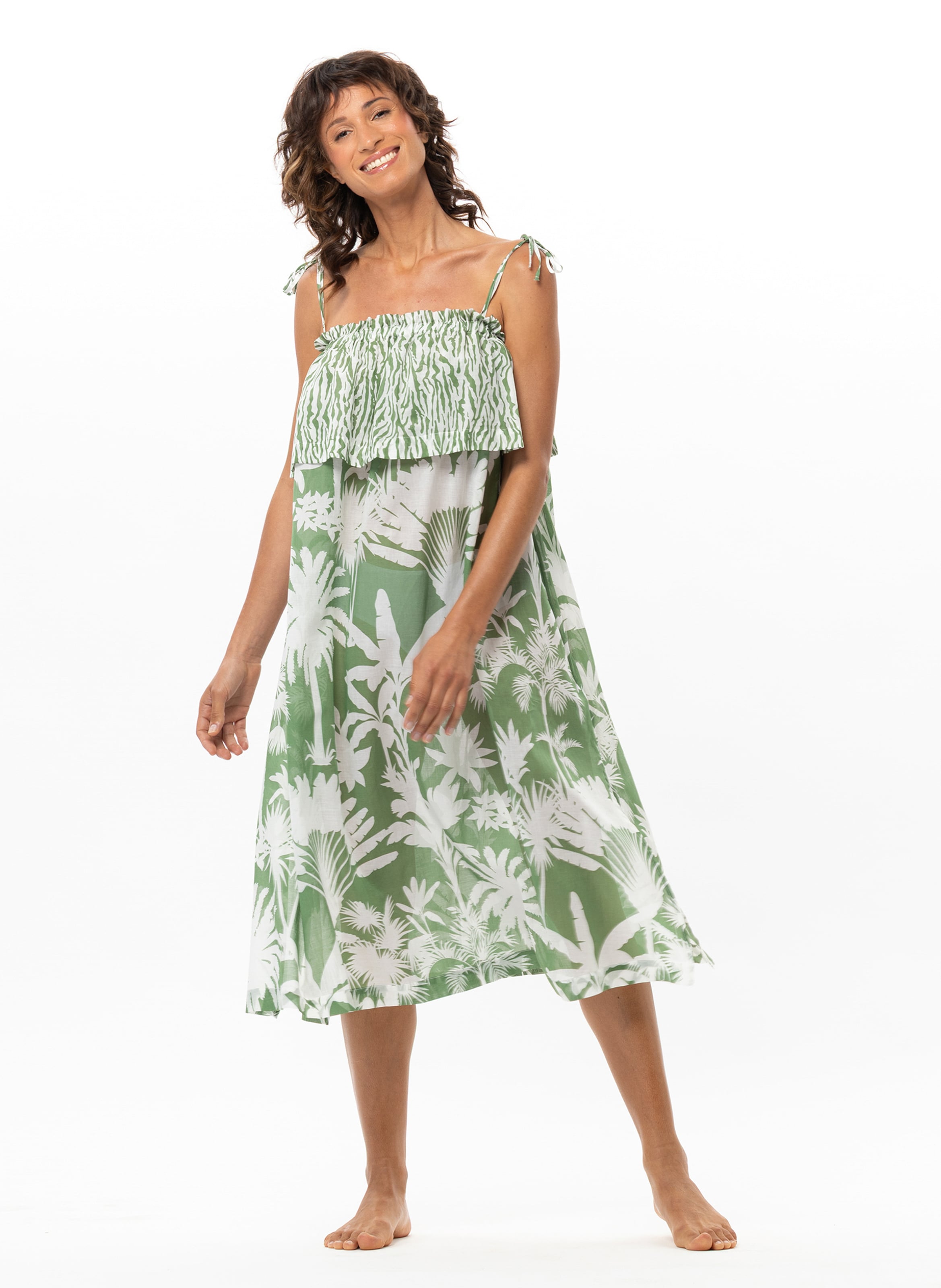 Robe en voile de coton bronzette 241 LE CHAT Multicolore