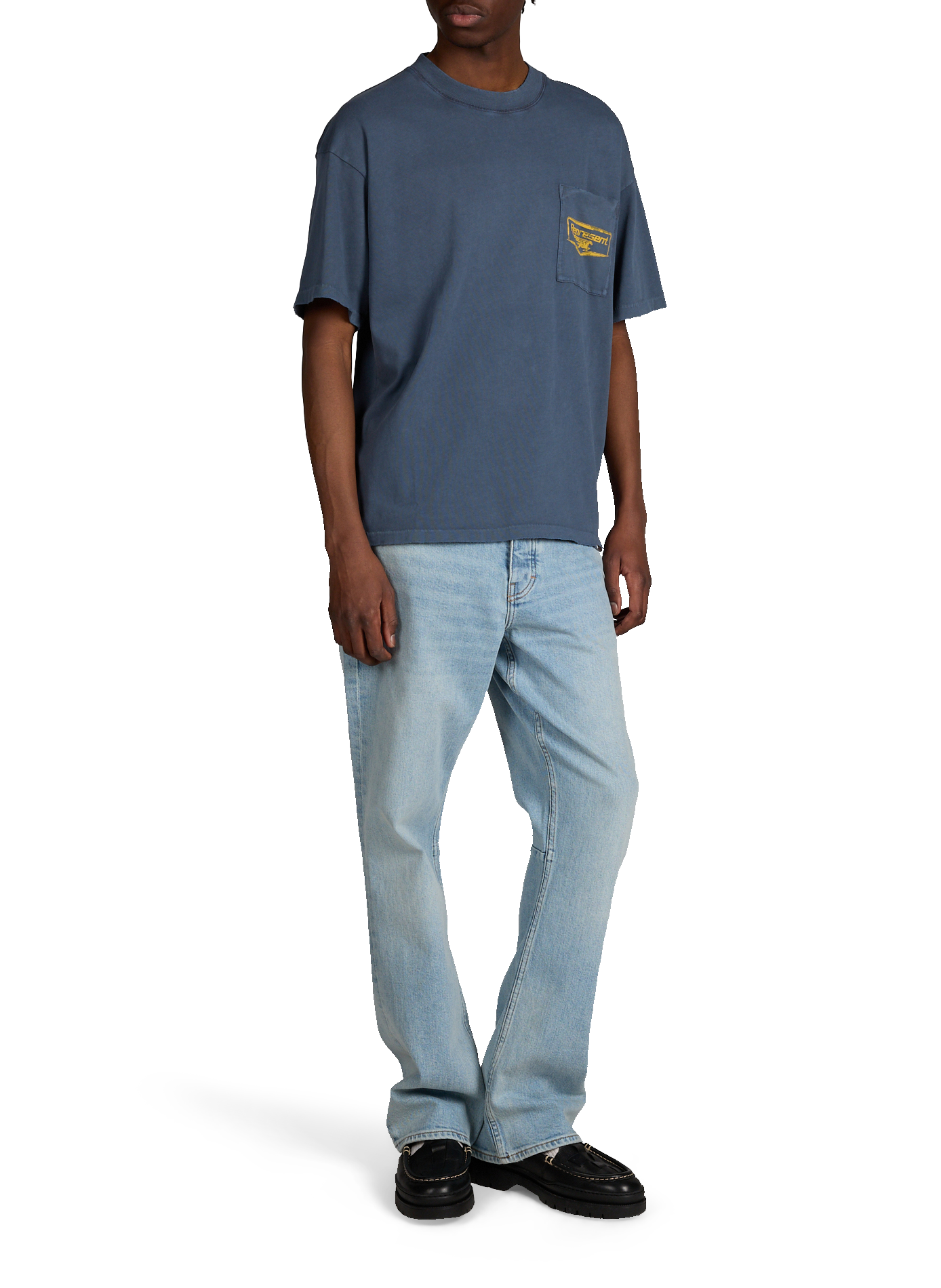 T-shirt imprimé en coton REPRESENT Bleu