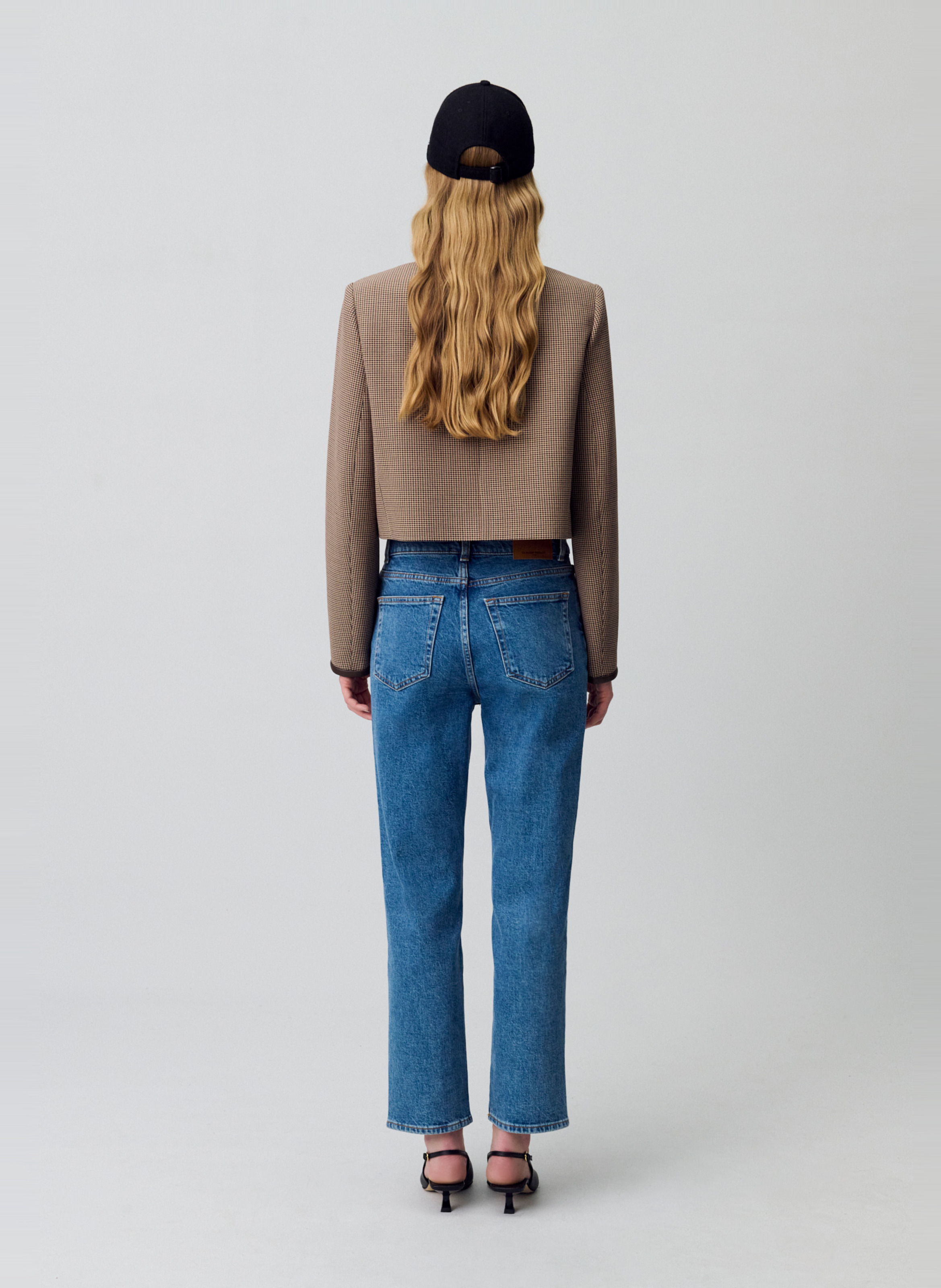 Jean droit taille mi-haute en coton CLAUDIE PIERLOT Bleu