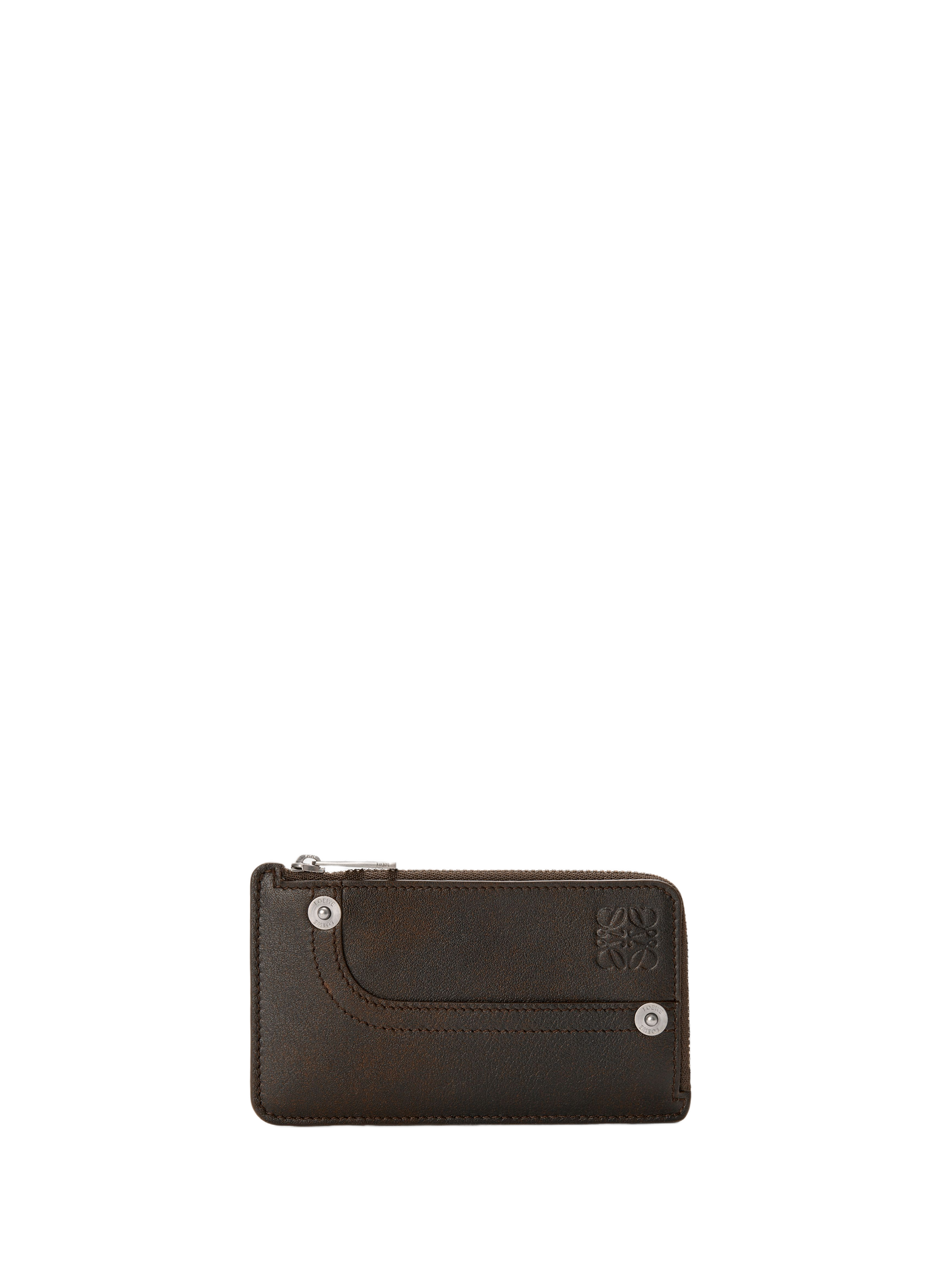 Porte-cartes Panta en cuir de veau brillant LOEWE Marron