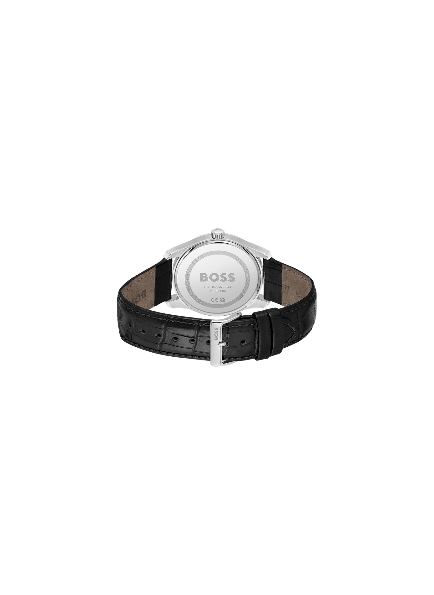 Quarzuhr mit Lederarmband BOSS MONTRES Schwarz