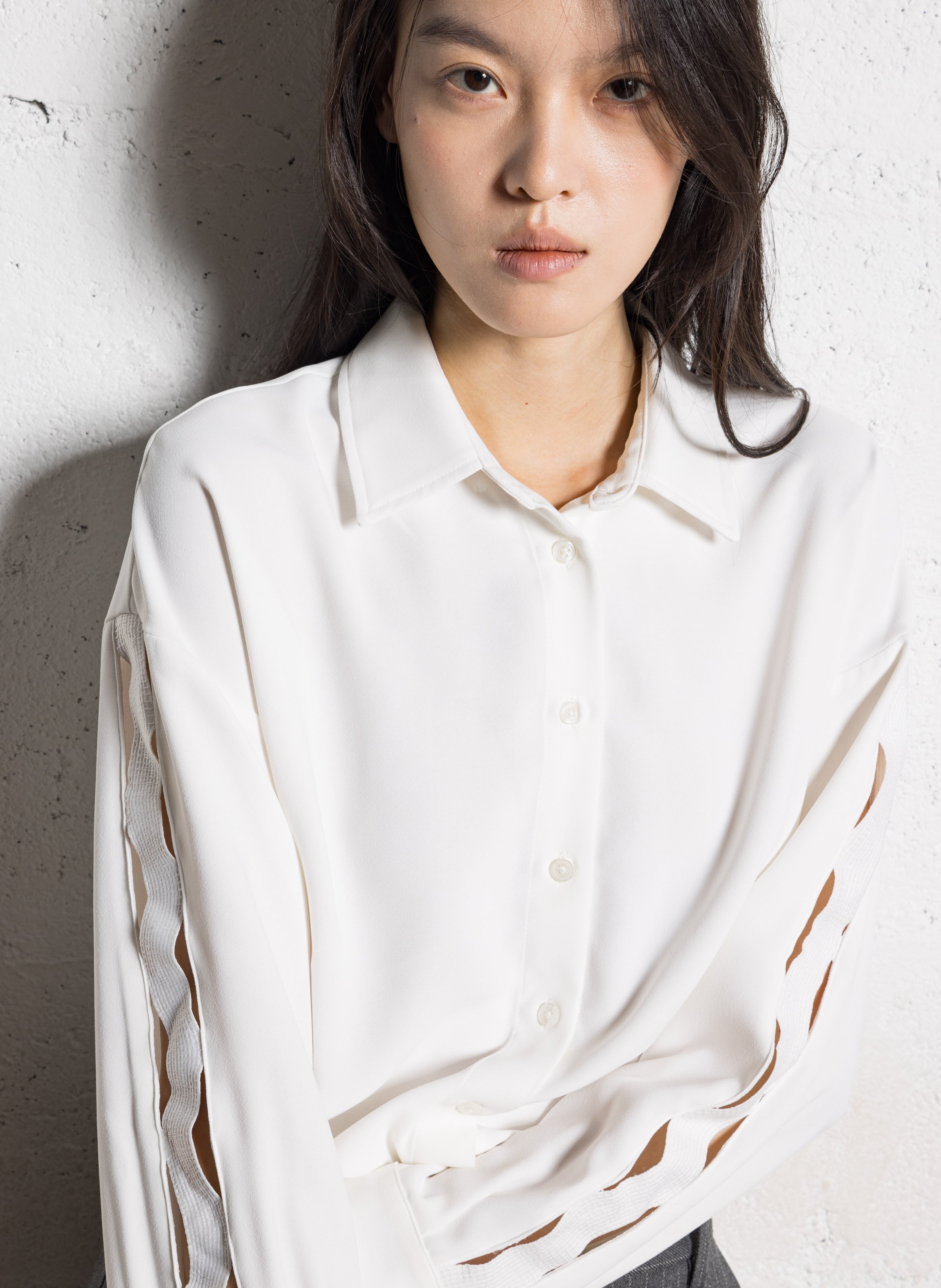 Chemise oversize col classique IKKS Blanc