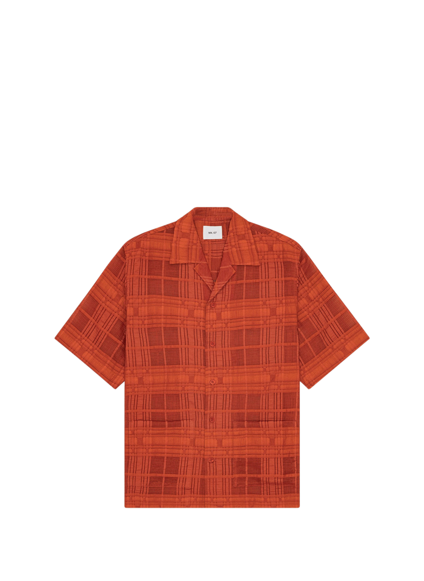 Checked shirt with knit panel NN.07 Red