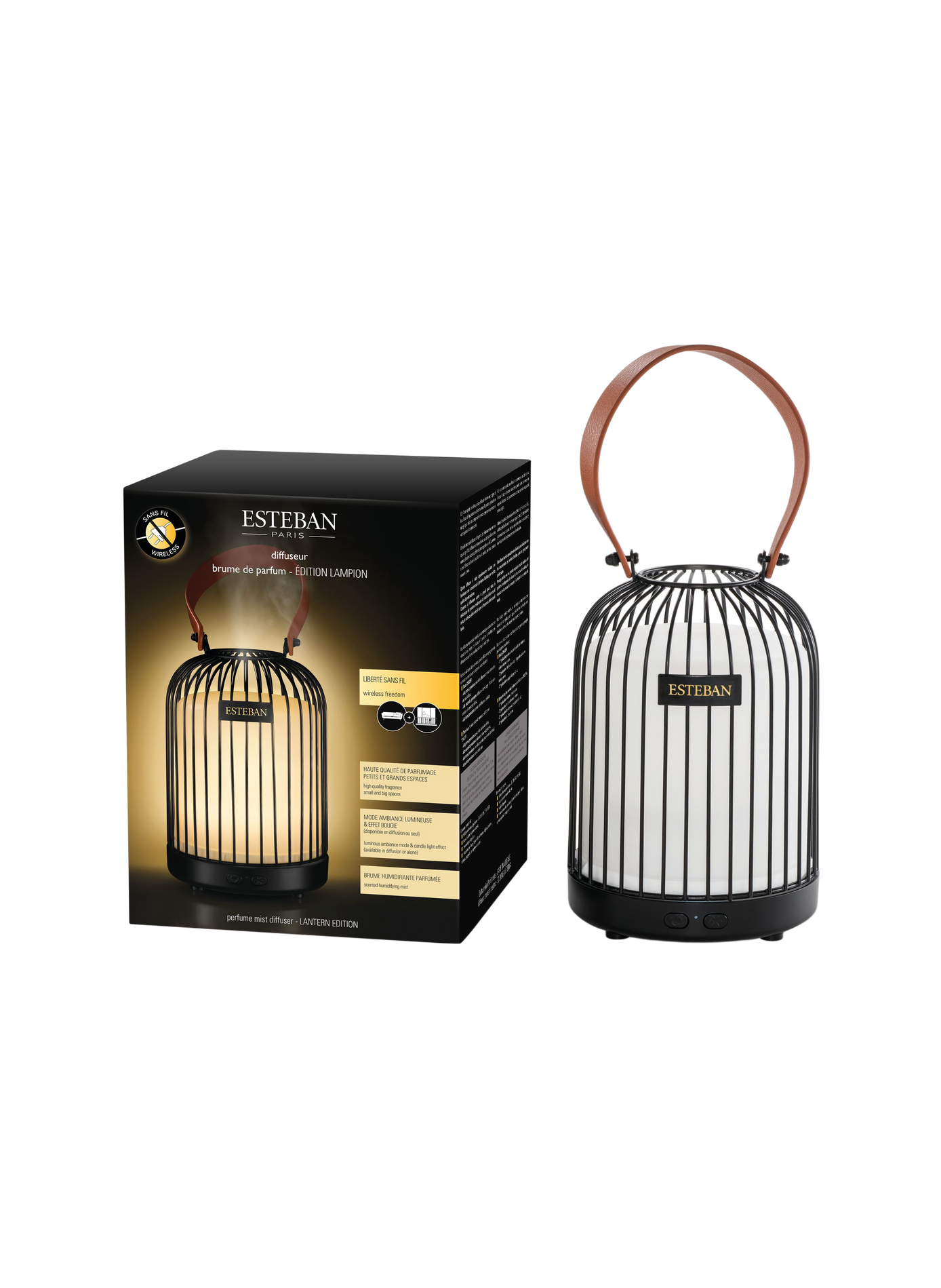 Lantern Perfume Mist Diffuser ESTEBAN Golden