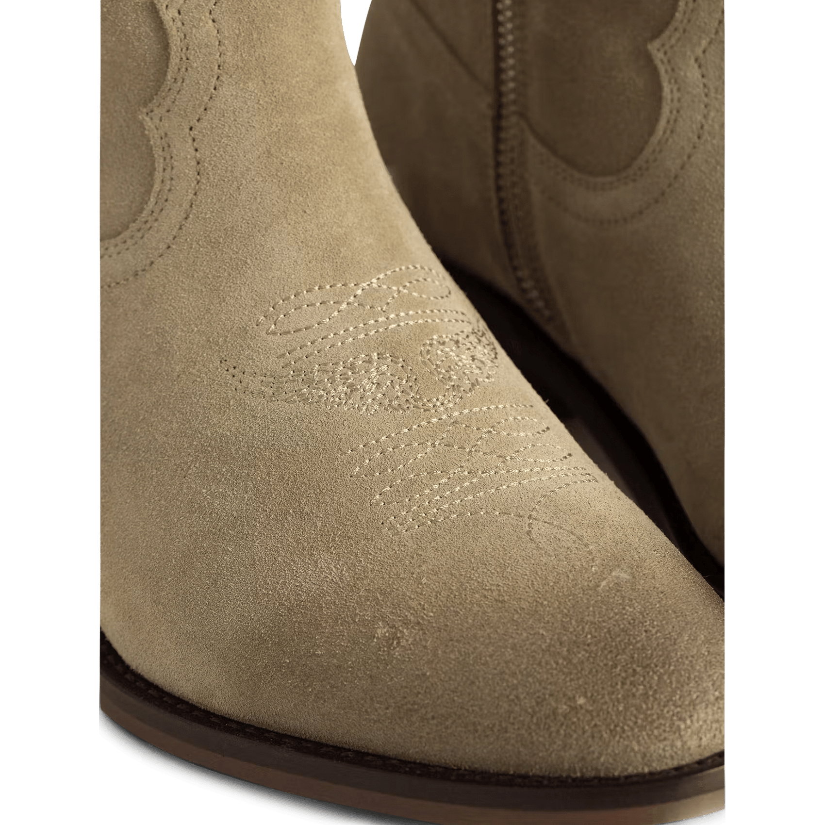 Bottines en cuir velours tex low ZADIG&VOLTAIRE Beige