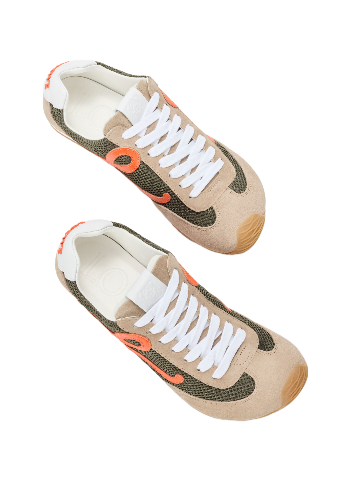 Sneakers Ballet Runner 2.0 in suède leer en technisch mesh LOEWE Groen
