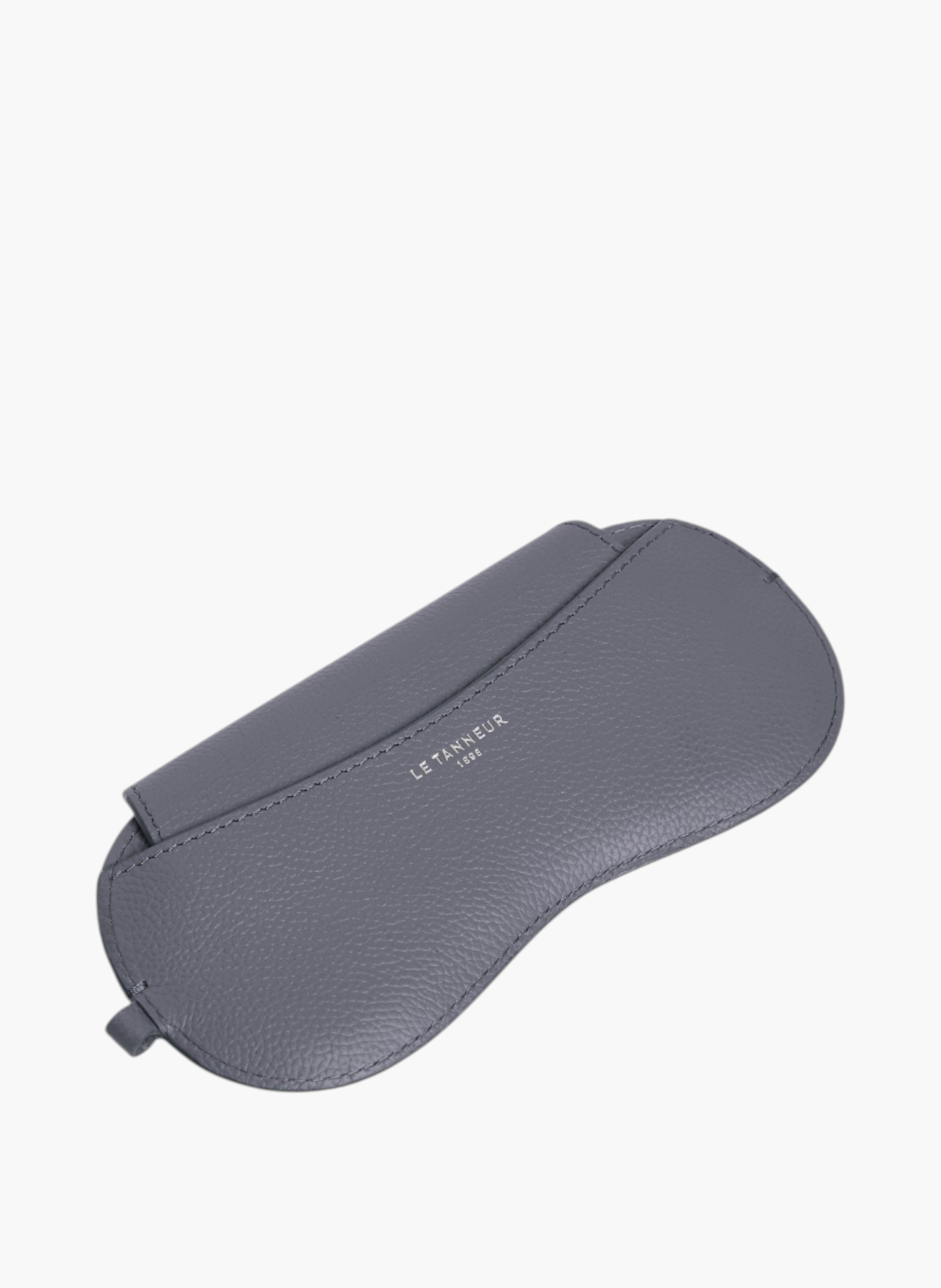 Etui à lunettes charms en cuir grainé LE TANNEUR Bleu