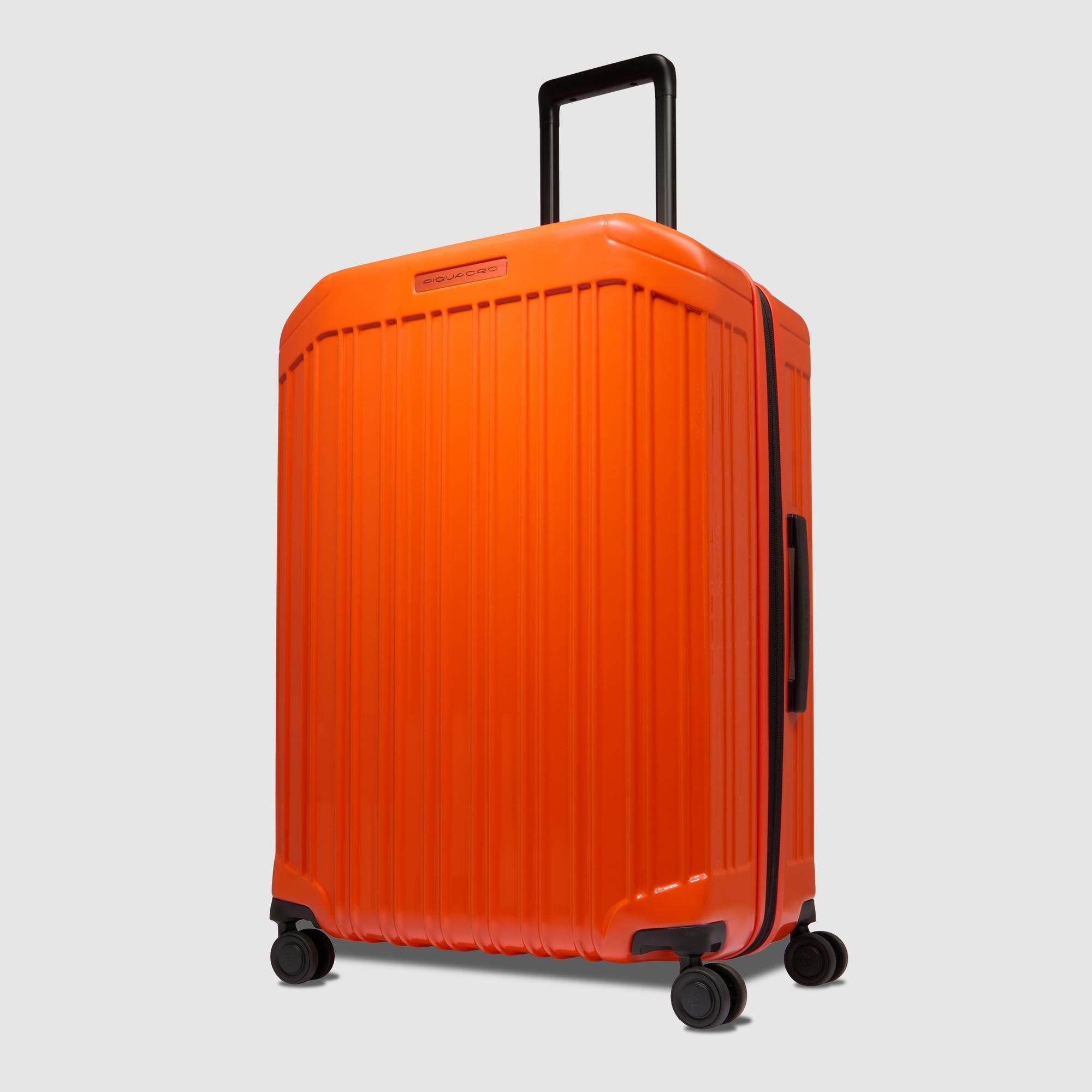 Middelgrote uitbreidbare trolleykoffer met 4 wielen PIQUADRO Oranje